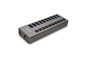 USB hub - I-Tec USB-A Charging HUB 10 port + Power Adapter 48 W USB hub - 10 ports - Grå - U3CHARGEHUB10