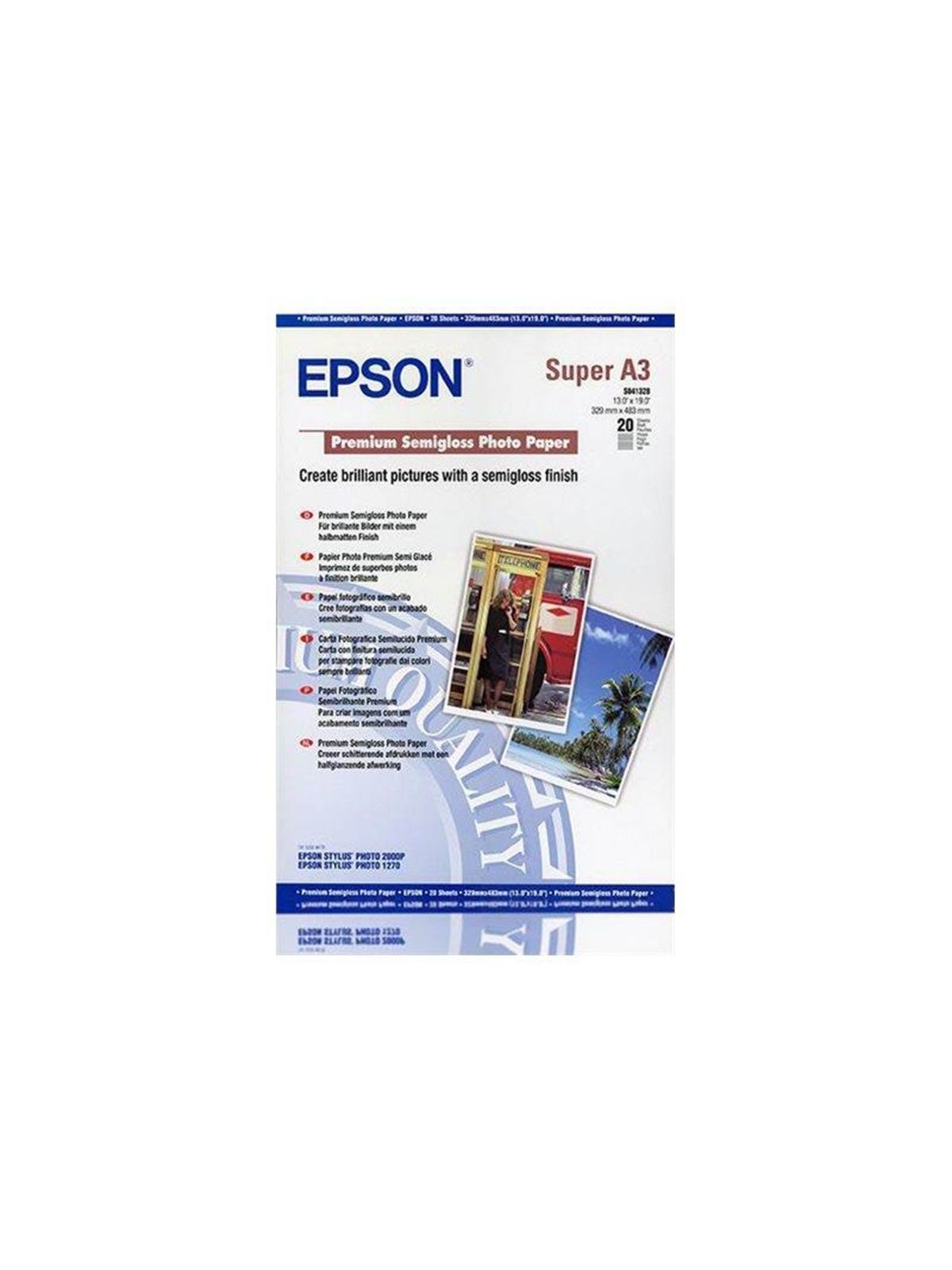 Epson Premium Semigloss Photo Paper, Fotopapir