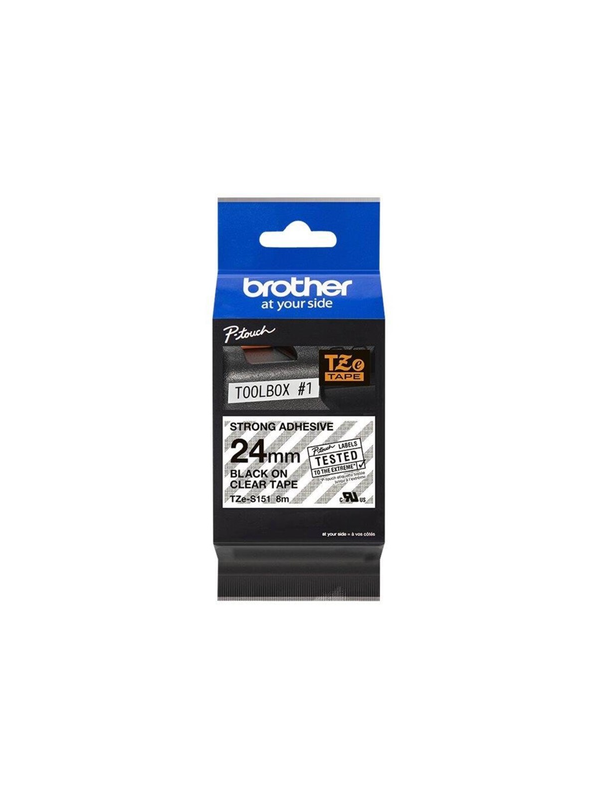 Brother Tape brother sort/klar tze s151 24 mm, Fotopapir