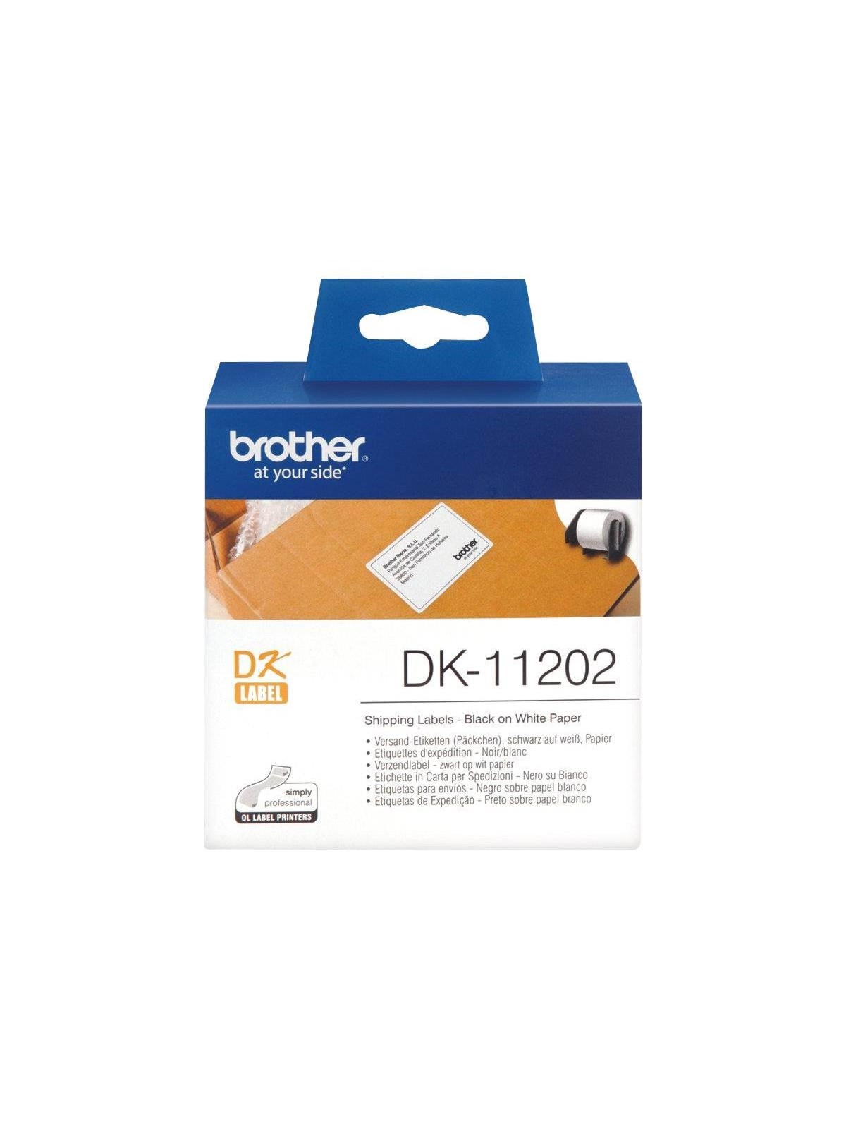 Brother DK-11202 - Black On White - 62 x 100 mm 300 label(s), Fotopapir