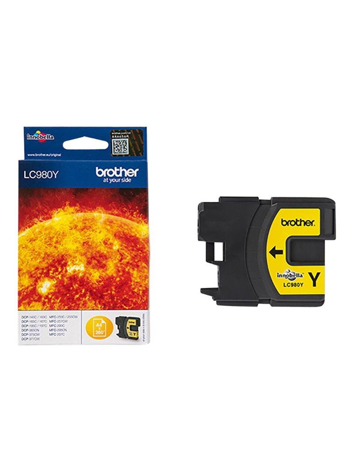 Brother LC980Y / LC 980Y Yellow Ink, Printerpatron Og Toner