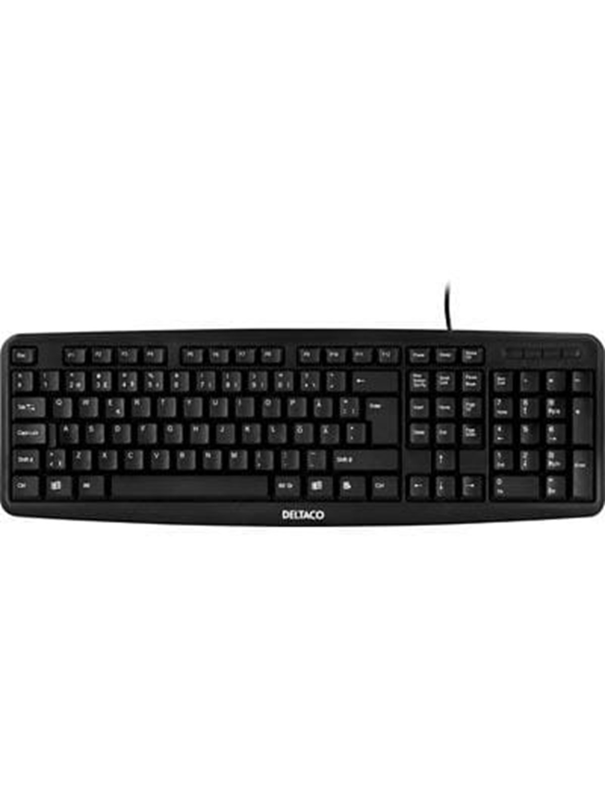 Deltaco TB-53 Black - ND - Tastatur - Nordisk - Sort, Tastatur