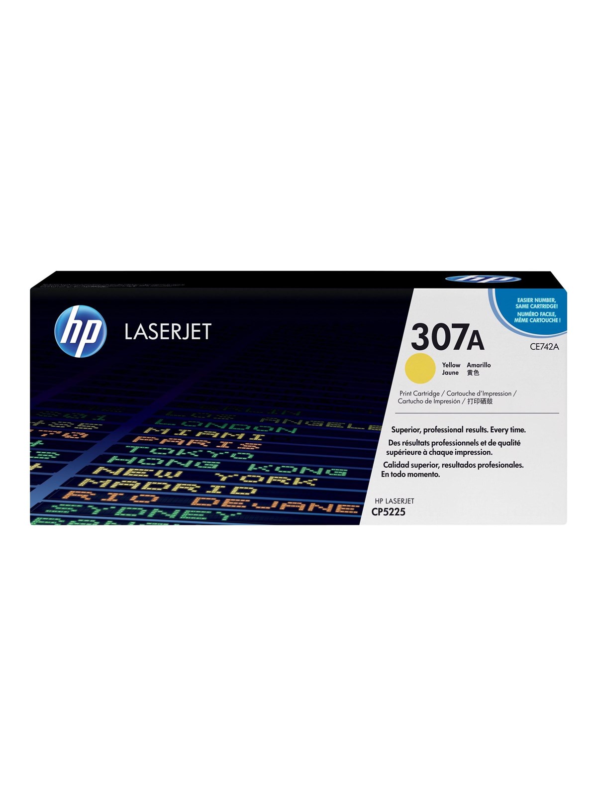 HP 307A / CE742A Yellow Toner - Lasertoner Gul, Printerpatron Og Toner