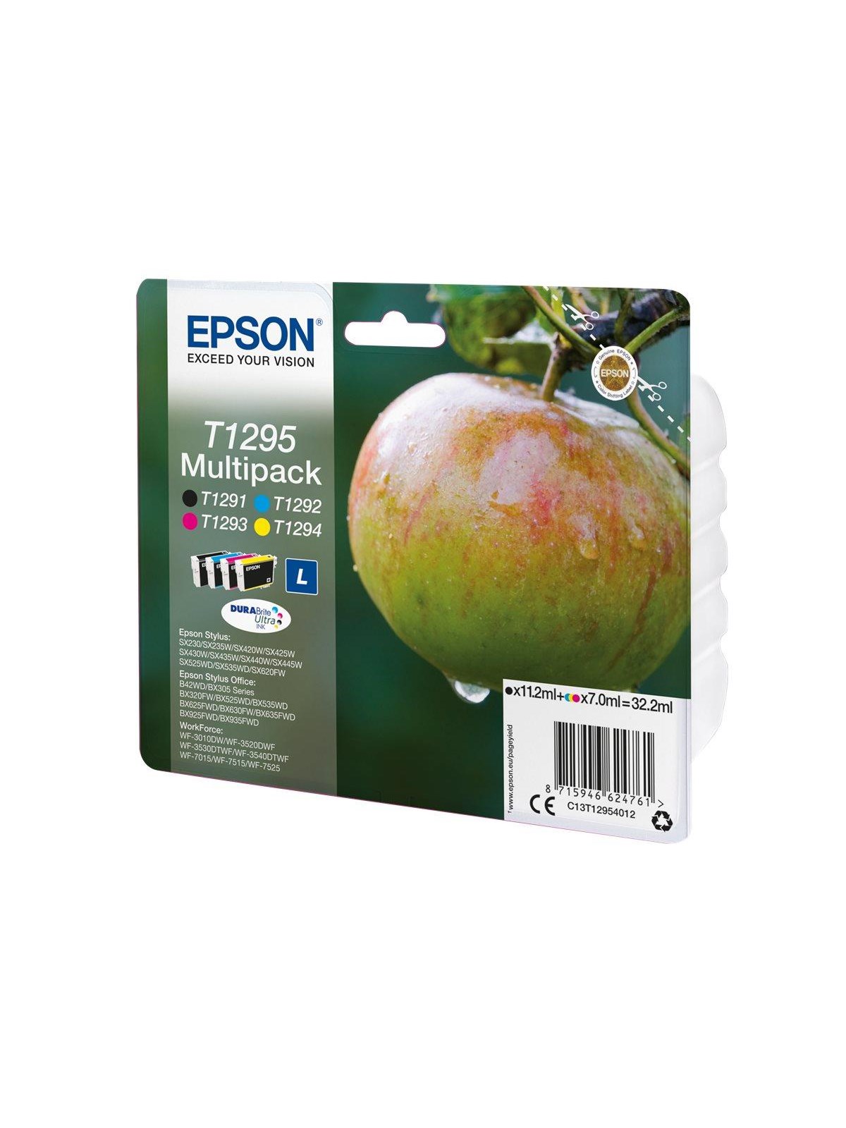 Epson T1295 Multipack 4-Pack Black/Yellow/Cyan/Magenta - Blækpatron Sort, Cyan, Magenta, Gul