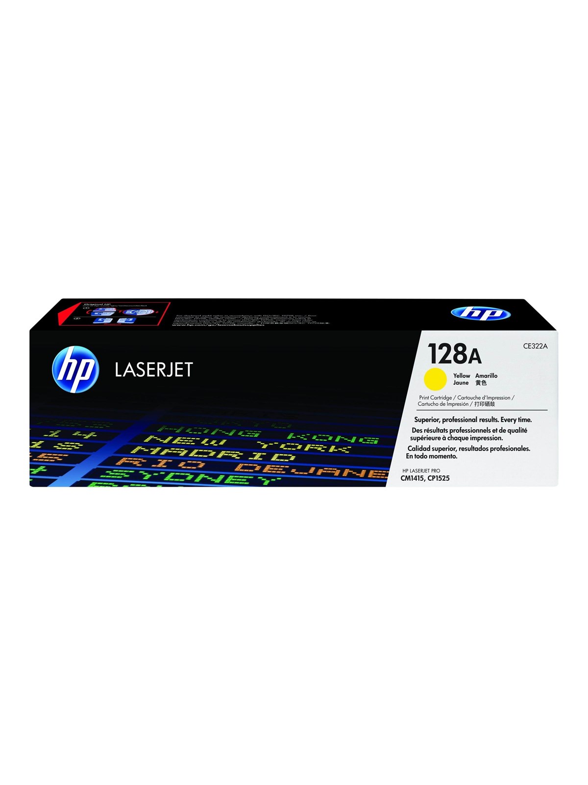 HP 128A / CE322A Yellow Toner - Lasertoner Gul, Printerpatron Og Toner