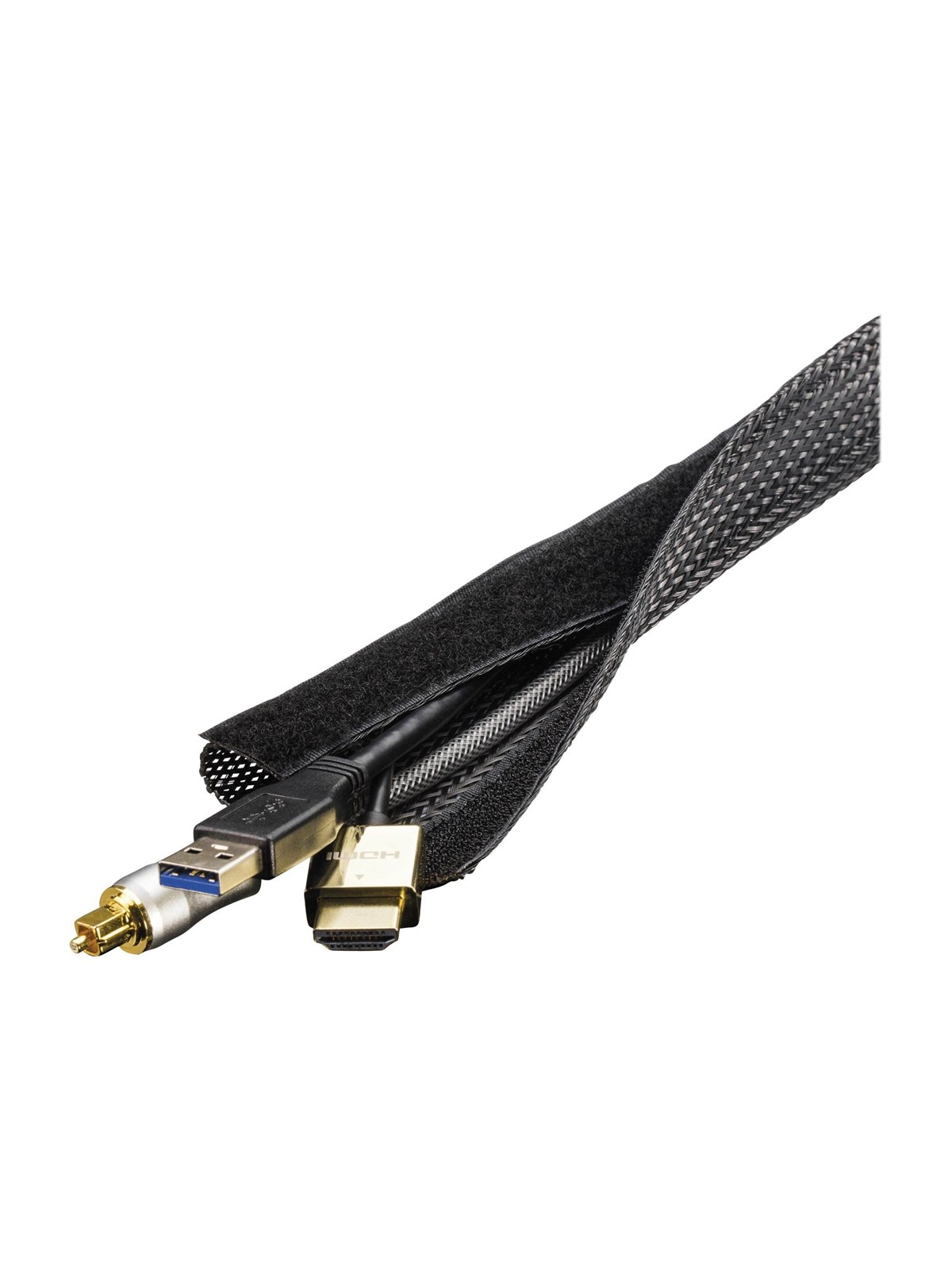 Deltaco Hook and loop cable wrap 1.8m, Kabel Organisering