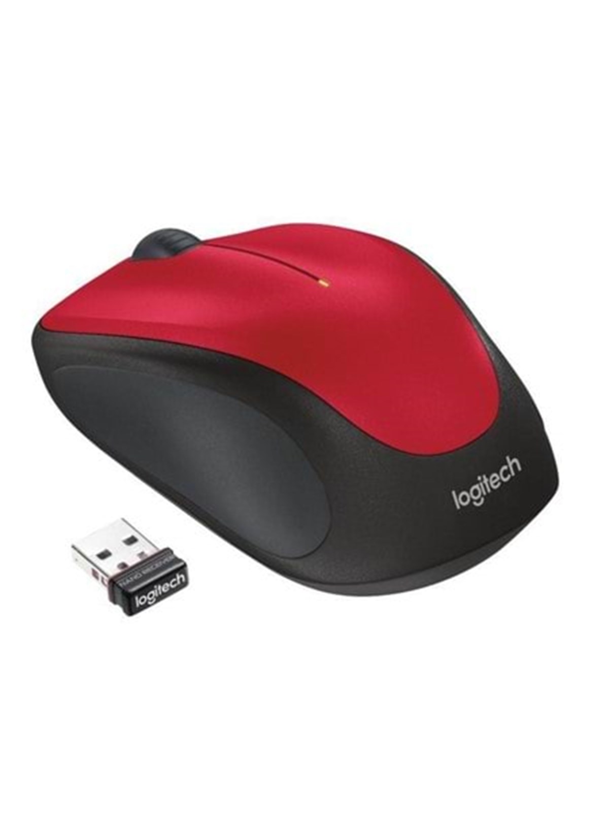 Logitech M235 Wireless Mouse - Red - Mus - Optisk - 3 knapper - Rød, Mus