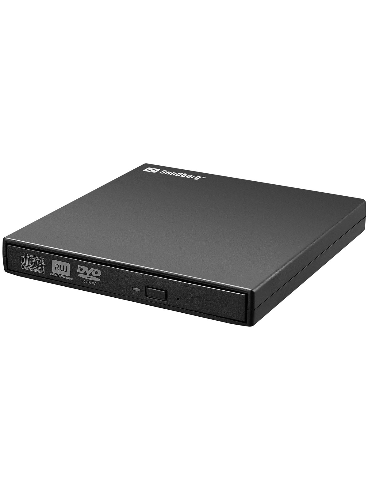 Sandberg USB Mini DVD Burner - DVD-RW (Brænder) - USB 2.0 - Sort, Eksternt Drev