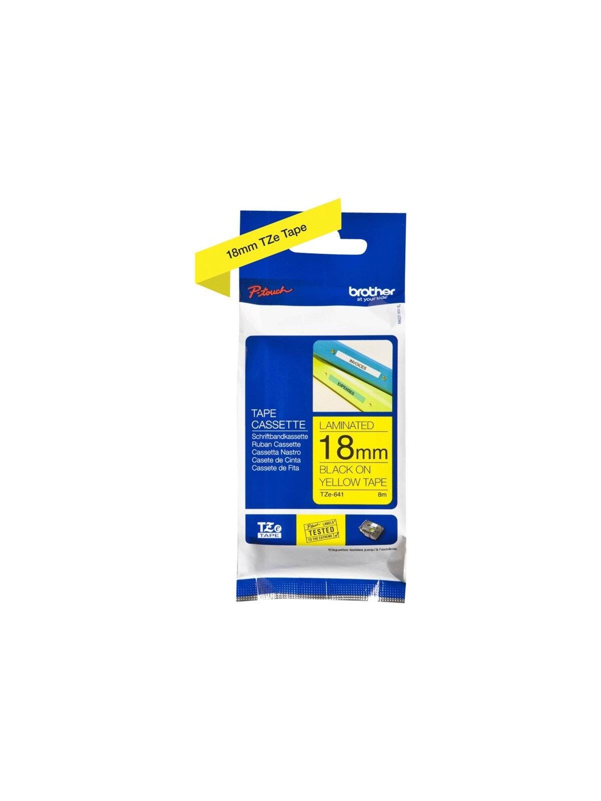 Brother TZE641 Yellow/Black Tape 18mm, Fotopapir