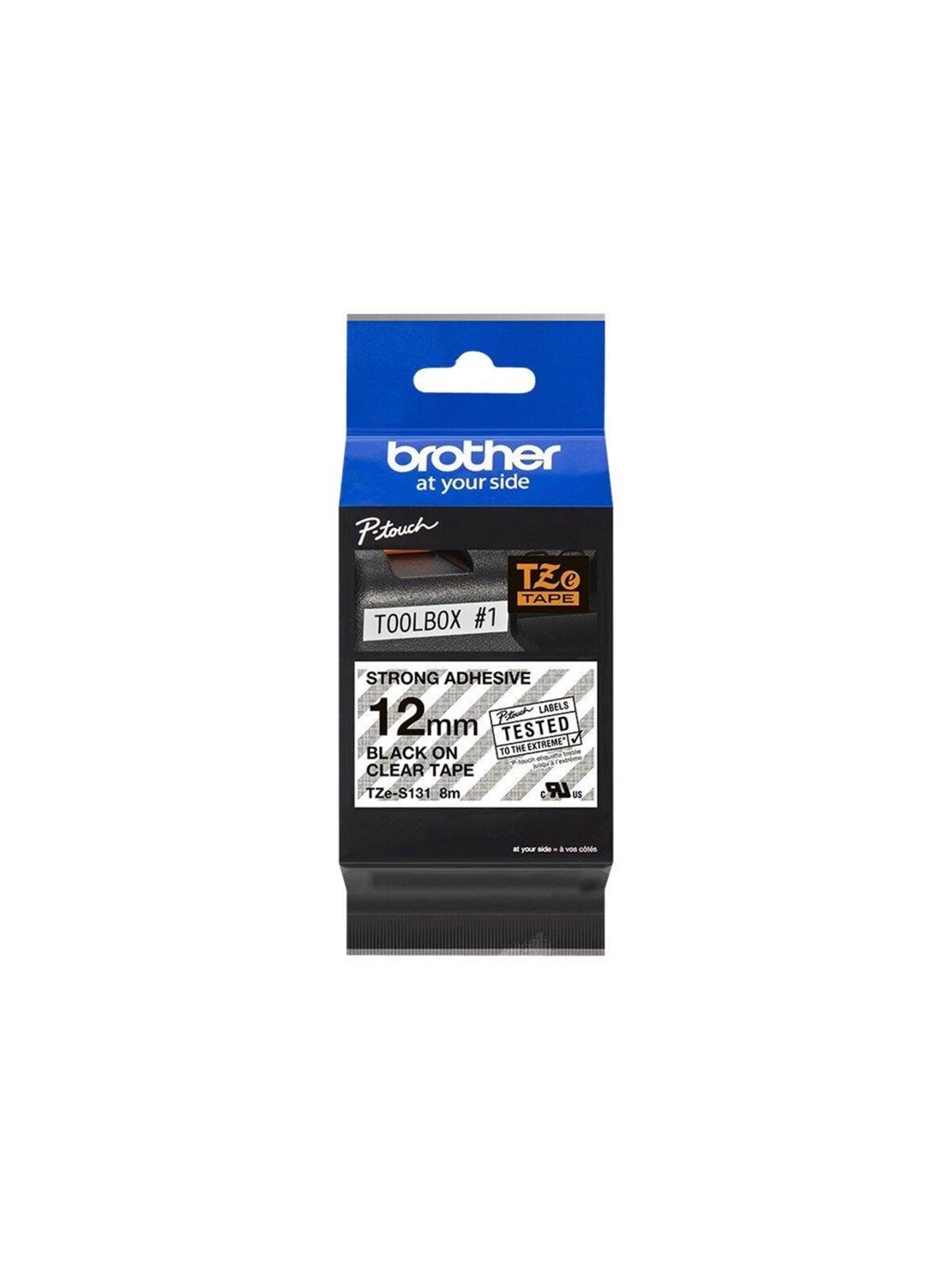 Brother TZES131 - Black On Clear - Roll (1.2 cm x 8 m), Fotopapir
