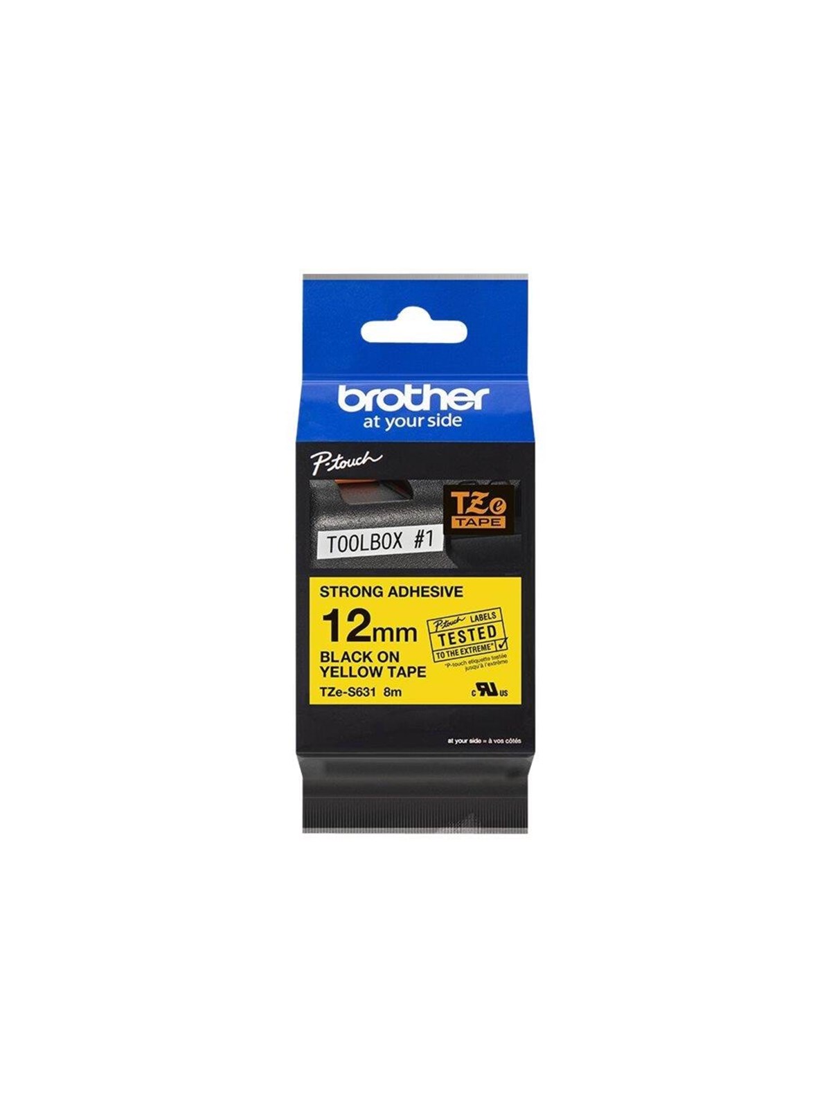Brother Tape brother sort/gul tze s631 12 mm stærk klæb, Fotopapir