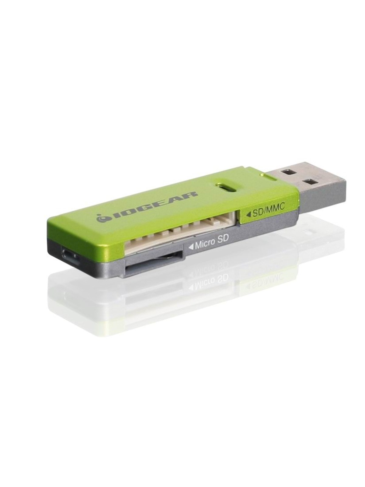 IOGEAR SD/MicroSD/MMC Card Reader/Writer GFR204SD - kortlæser, Kortlæser