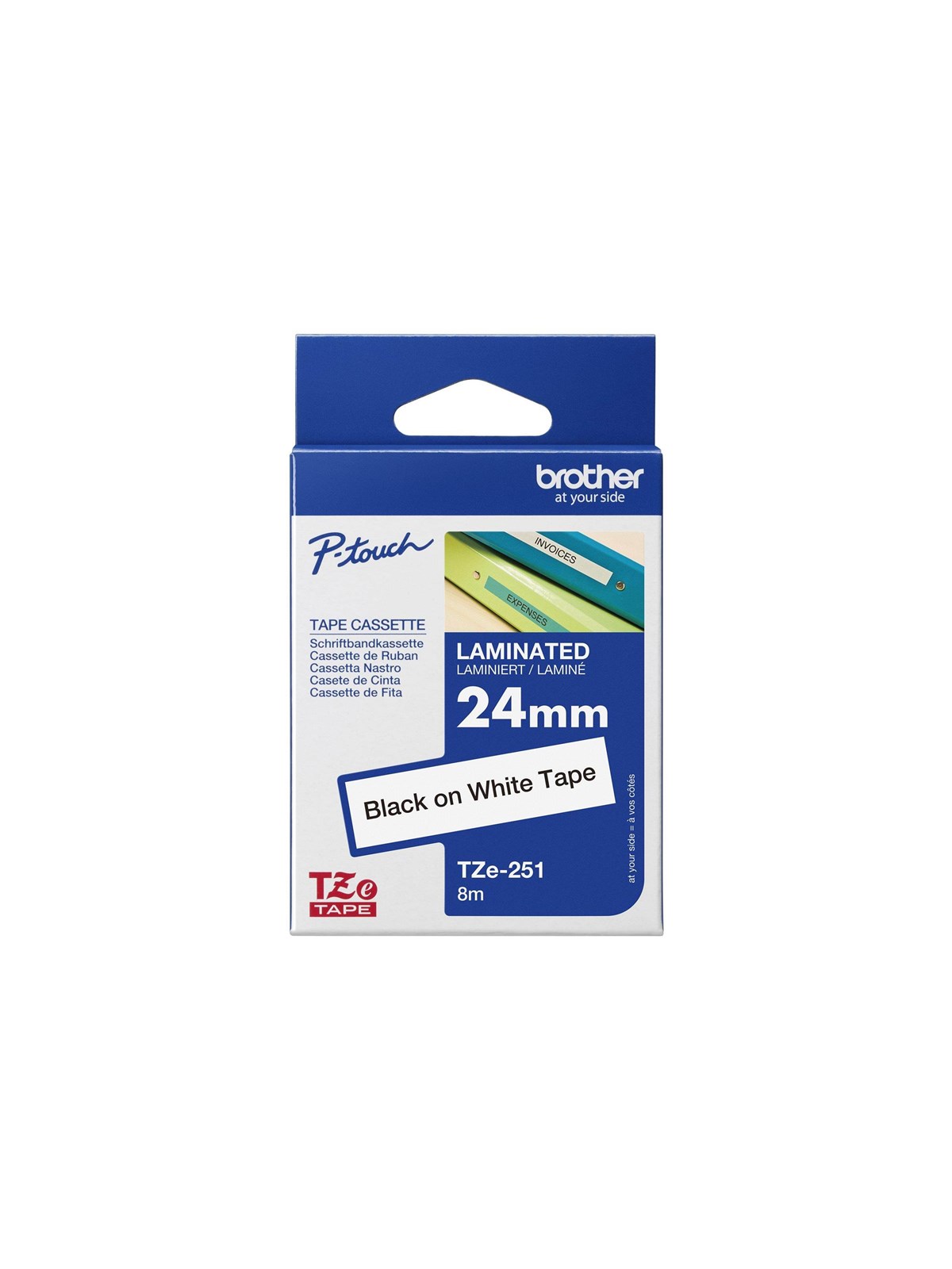 Brother TZe251 tape cassette 24mm x 8m, Fotopapir