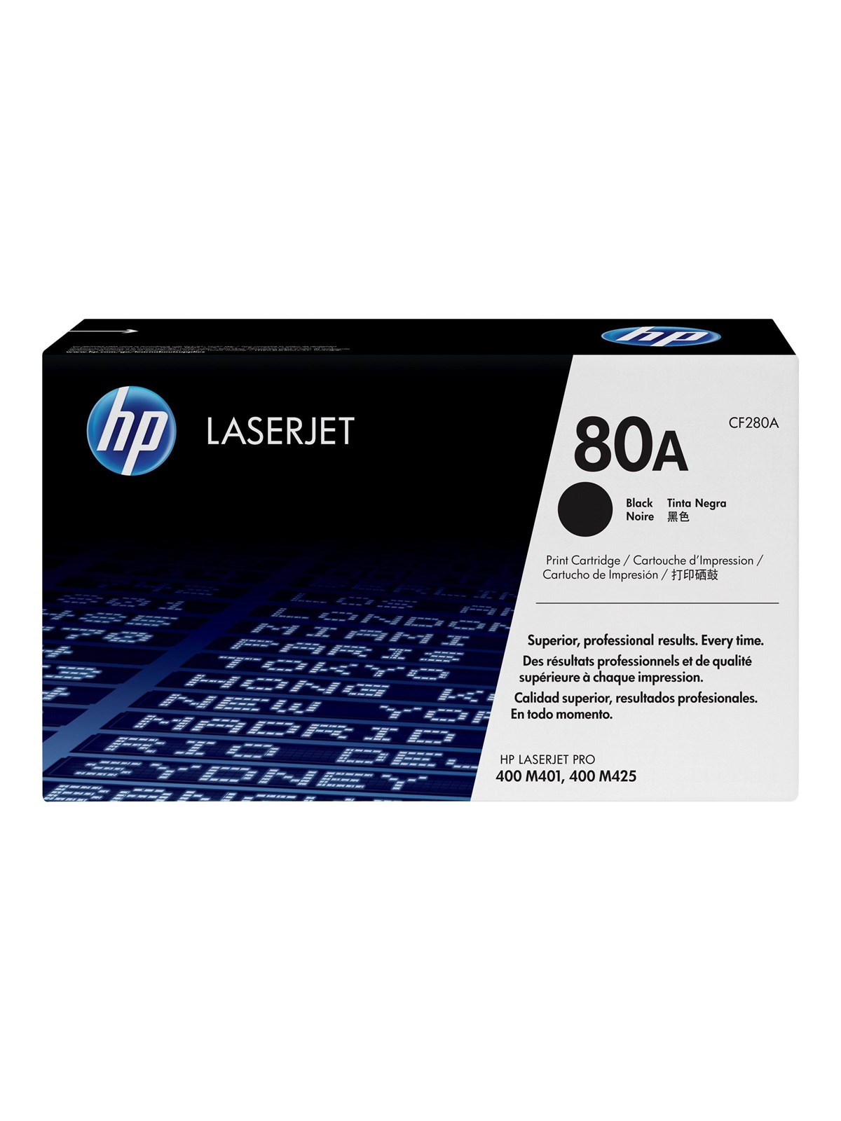 HP 80A / CF280A Black Toner - Lasertoner Sort, Printerpatron Og Toner