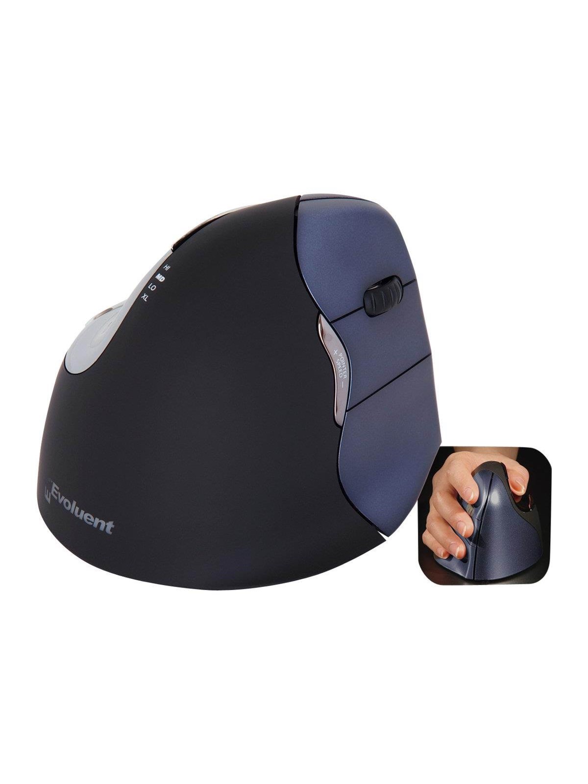 Evoluent VerticalMouse 4 Right - VM4RW - Vertical mouse - Laser - 6 knapper