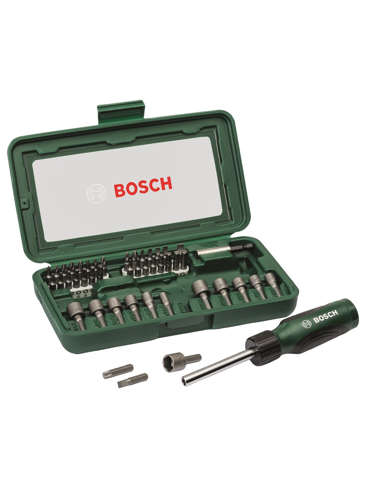 Bosch Skruetrækkersæt med 46 dele, Bor Og Bits