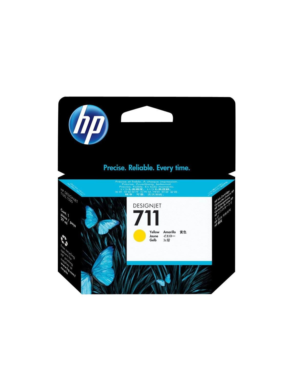 HP 711 / CZ132A Yellow Ink, Printerpatron Og Toner