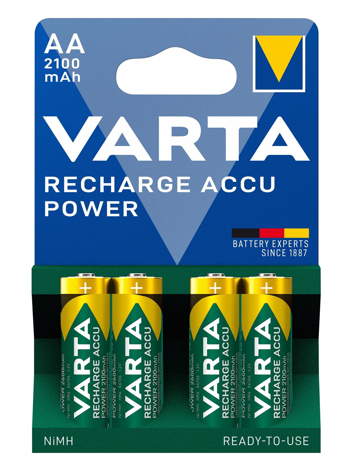 VARTA Varta Recharg. å 2100 mAh - 4-pak, Batteri