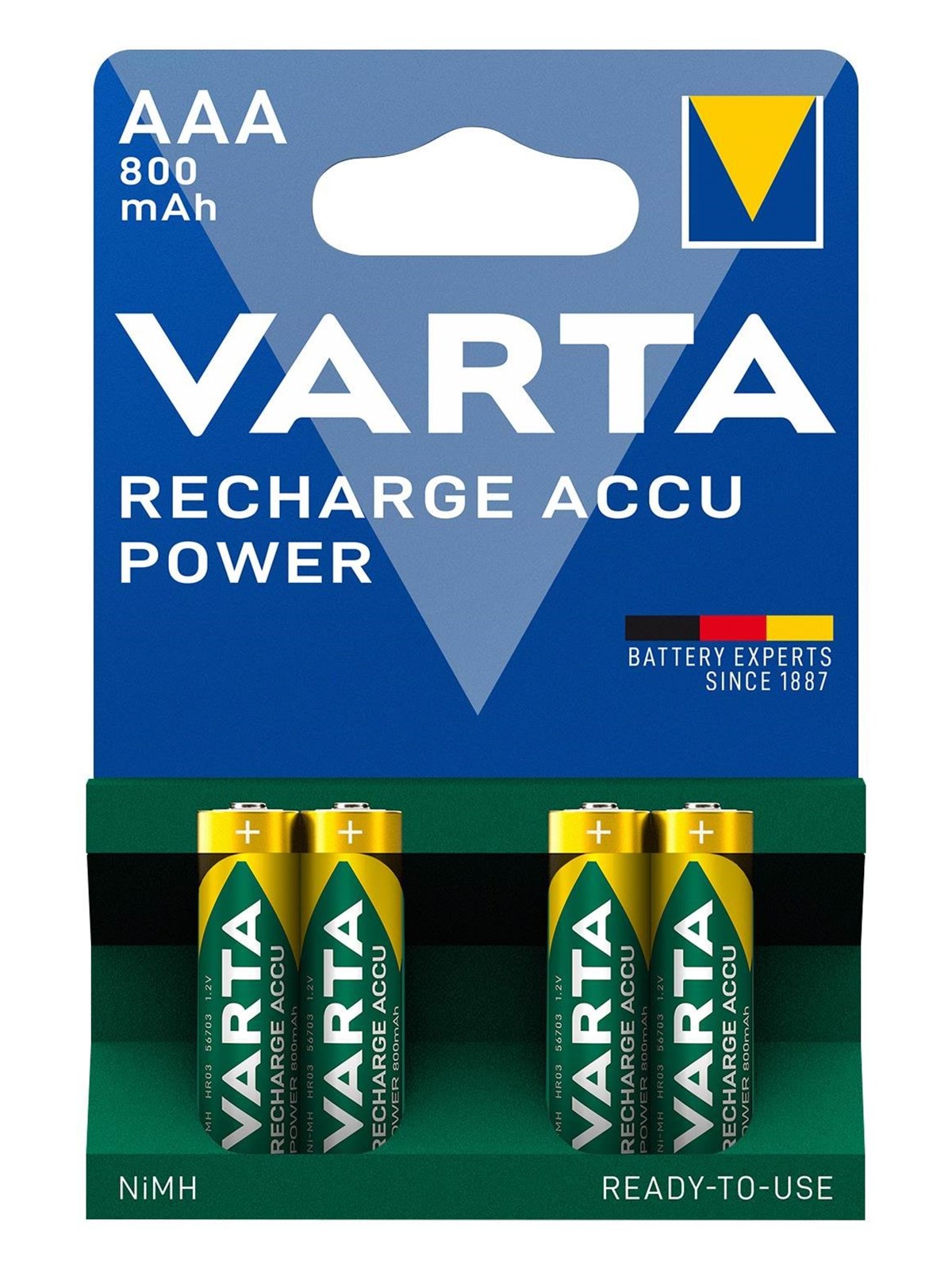 VARTA Varta Recharg. åA 800 mAh - 4-pak, Batteri