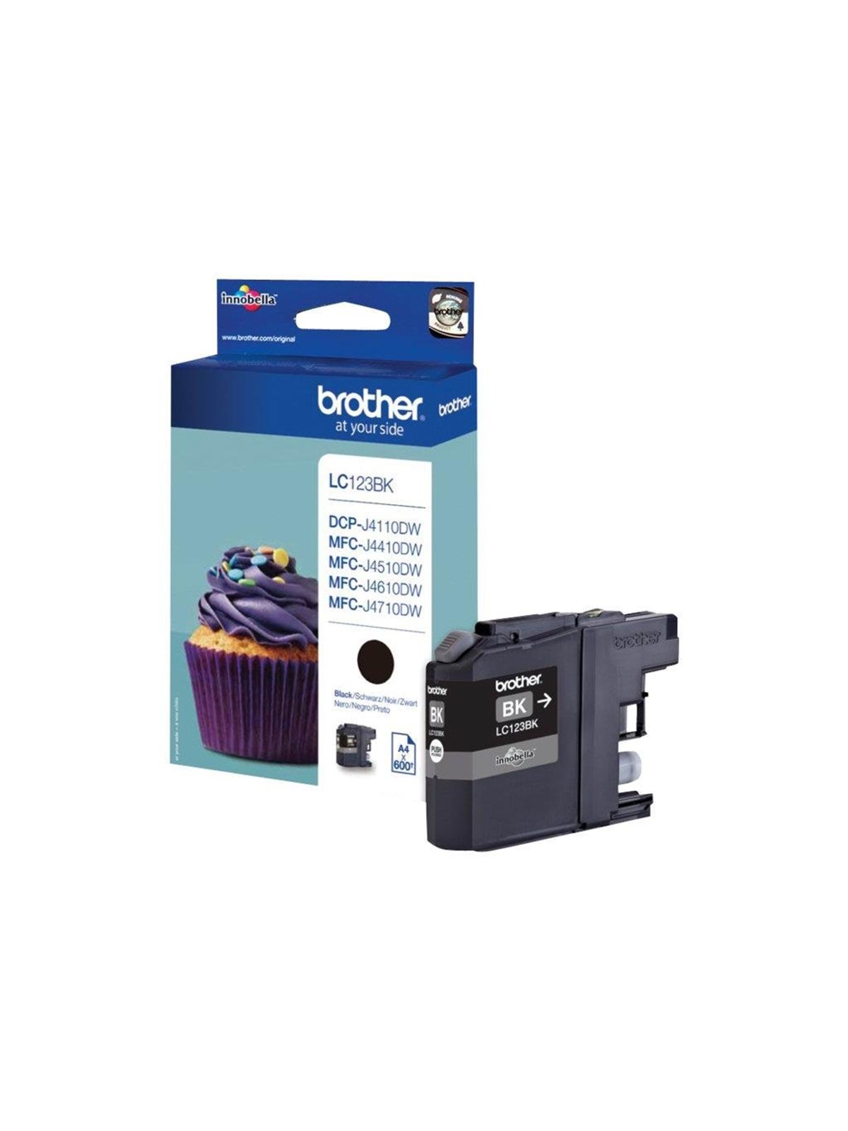 Brother LC123BK / LC 123BK High Capacity Black Ink - Blækpatron Sort, Printerpatron Og Toner