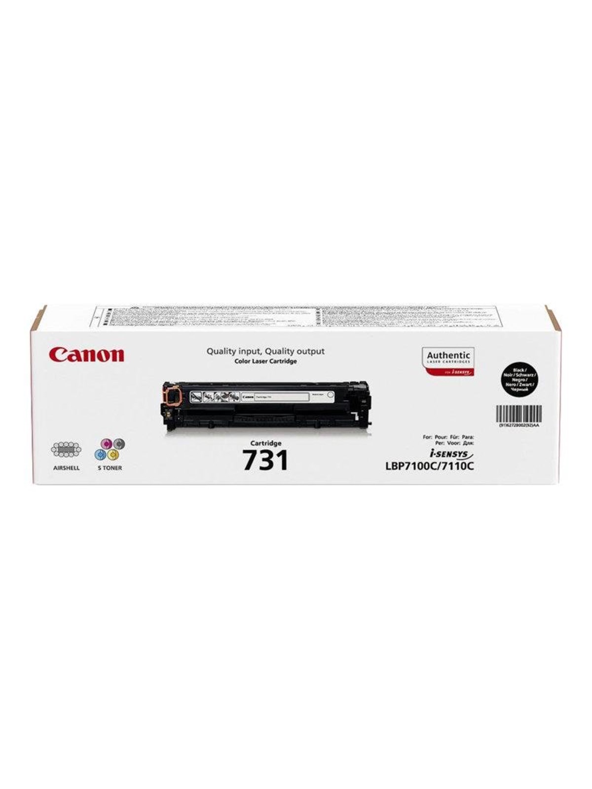 Canon CRG 731 / 6272B002 Black, Printerpatron Og Toner