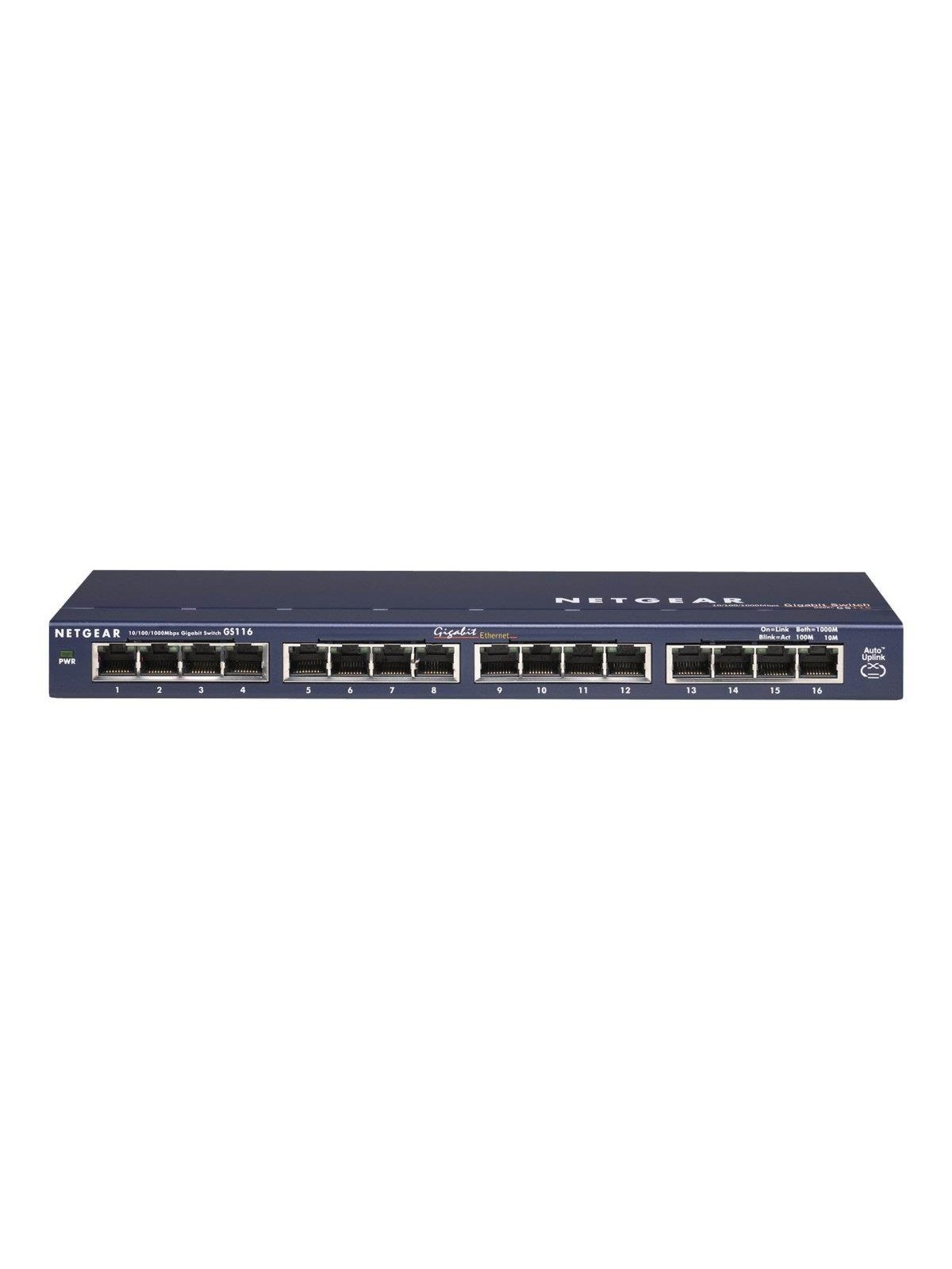 Netgear GS116 16-Port Gigabit Ethernet Unmanaged Switch, Switch