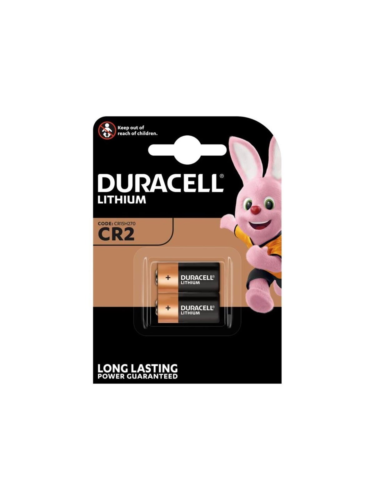 DURACELL Lithium CR2 Battery 2-Pack, Batteri