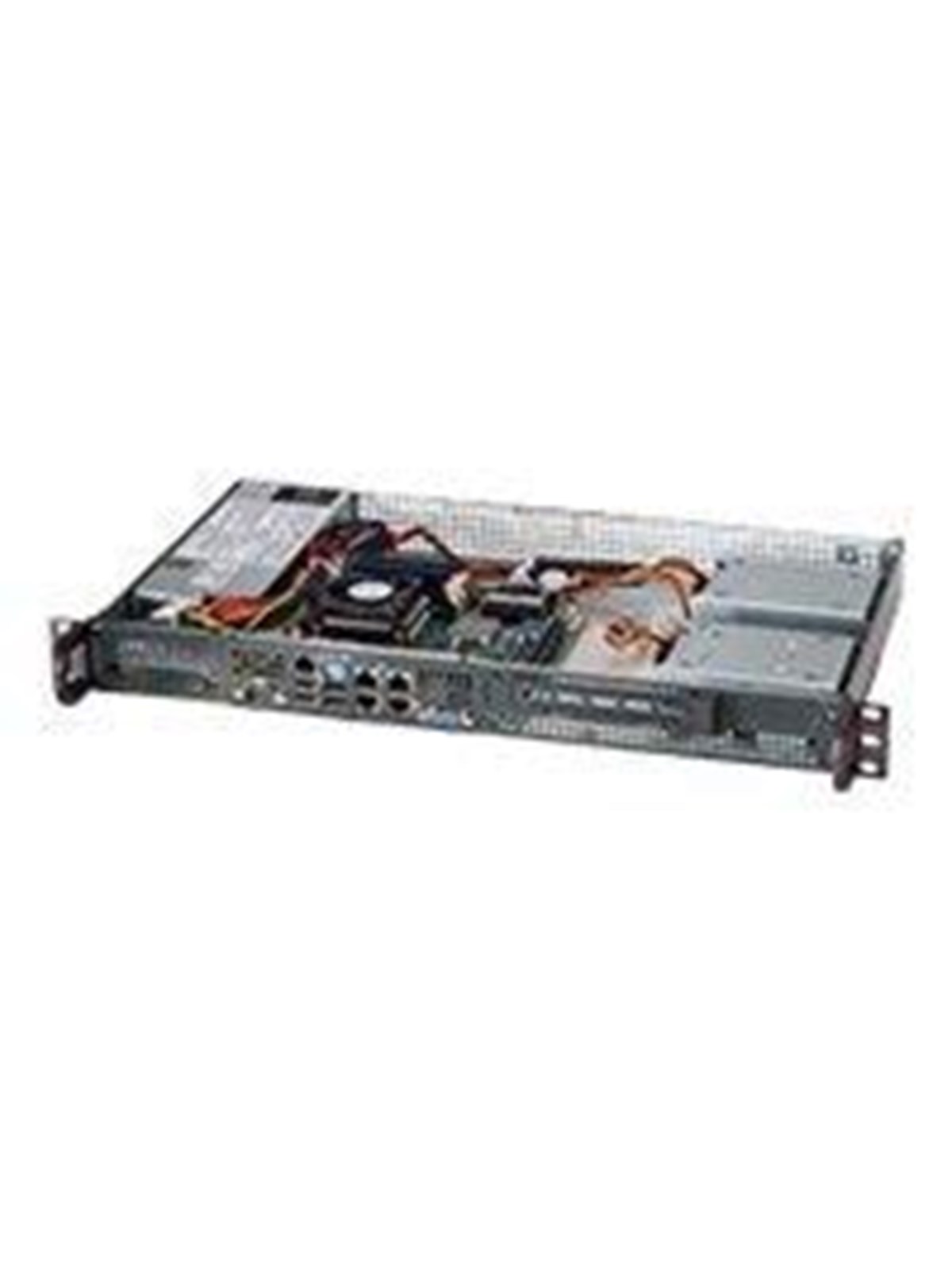 Supermicro SC505 203B - Kabinet - Server (Rack) - Sort, Kabinet