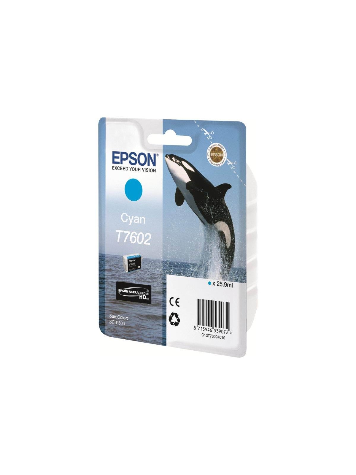 Epson T7602 - Cyan Ink, Printerpatron Og Toner