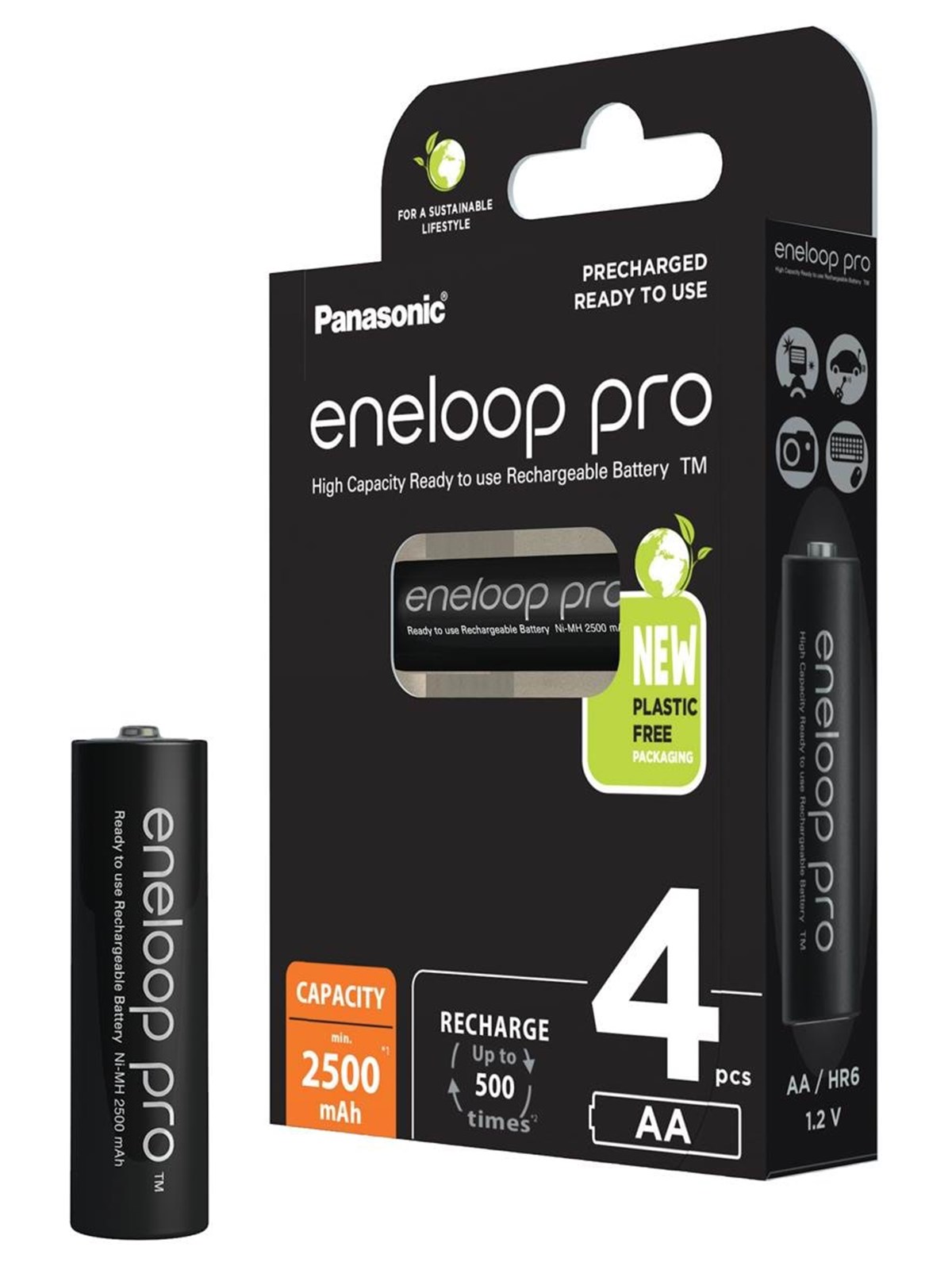 Panasonic Eneloop Pro battery - 4 x å type - NiMH, Batteri