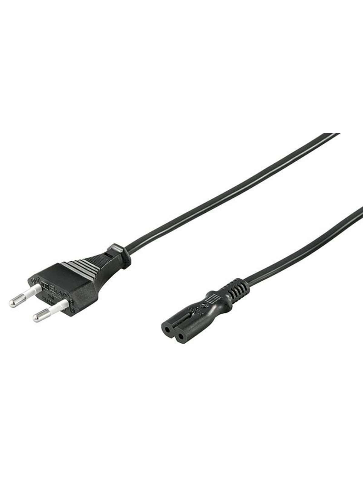 Pro Strømkabel C7 (2 pins) - Sort - 3 m - Lige, Strømkabel