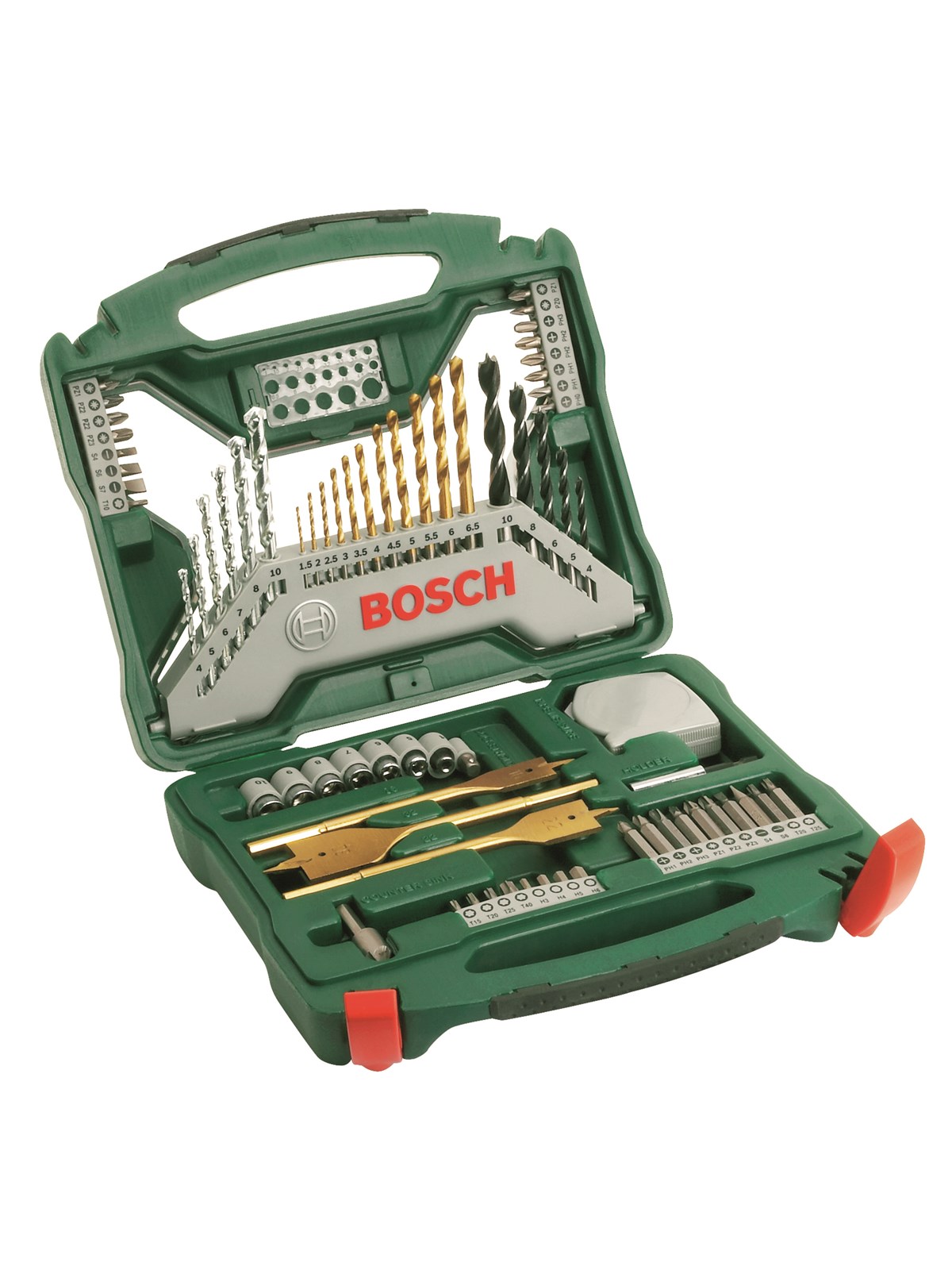 Bosch X-Line Titanium-sæt med 70 dele, Bor Og Bits