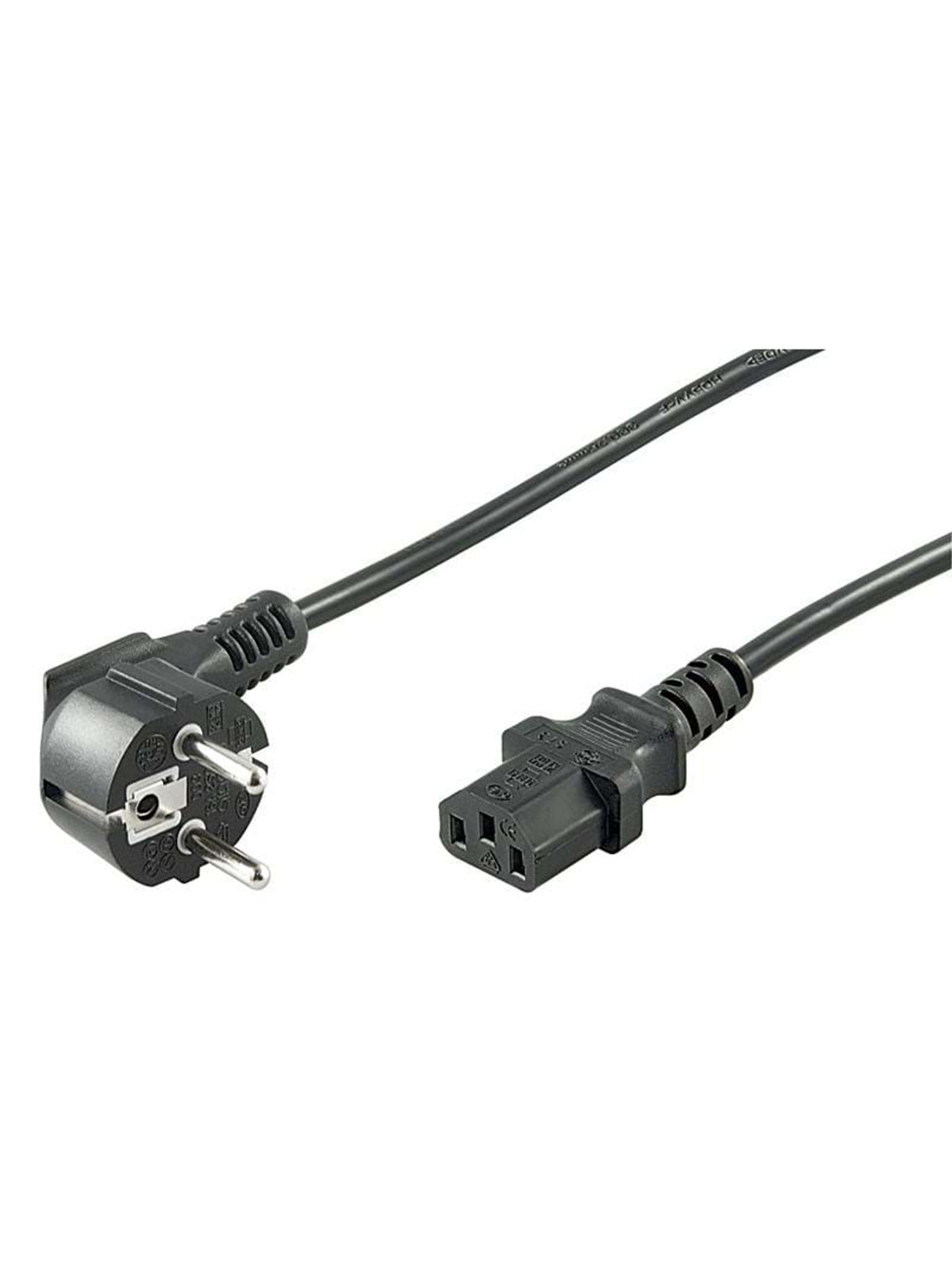 Pro Power cable C13 1x90° - Sort - 3 m, Strømkabel