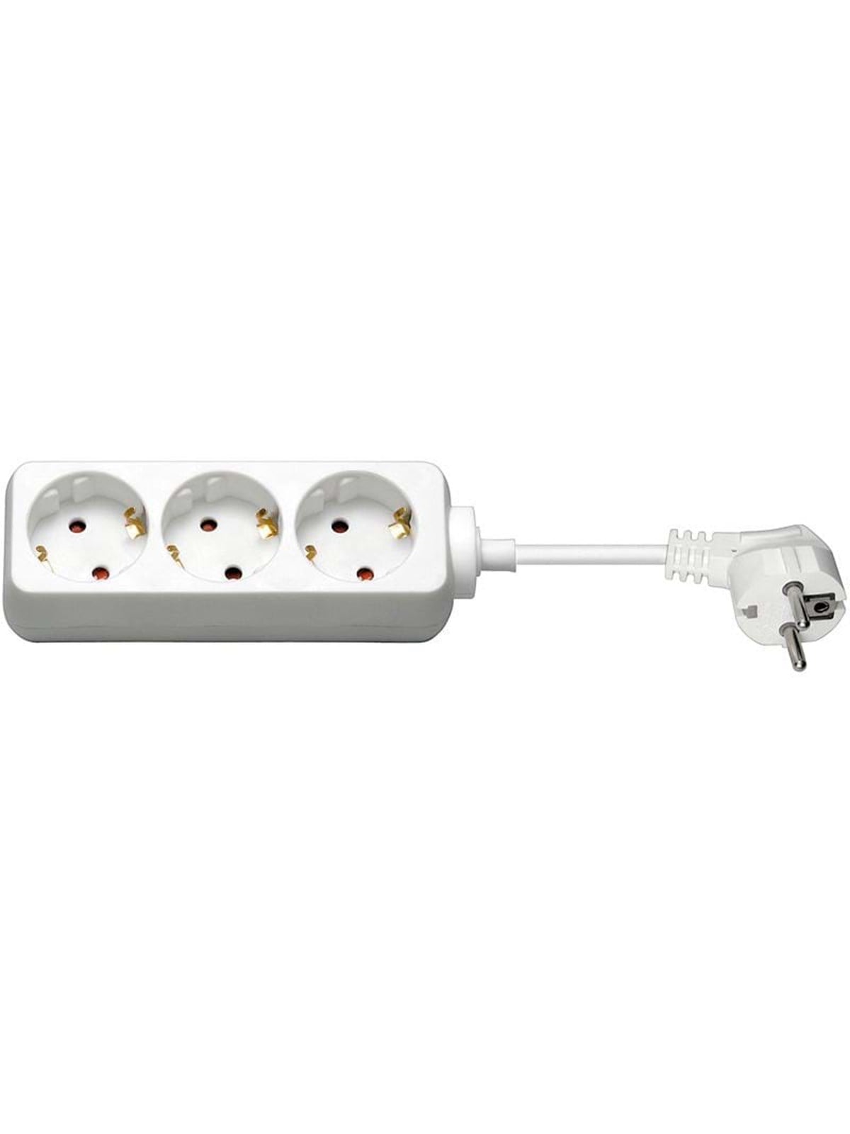 Pro Power Socket x3 - Hvid - 1.5 m, Strømkabel