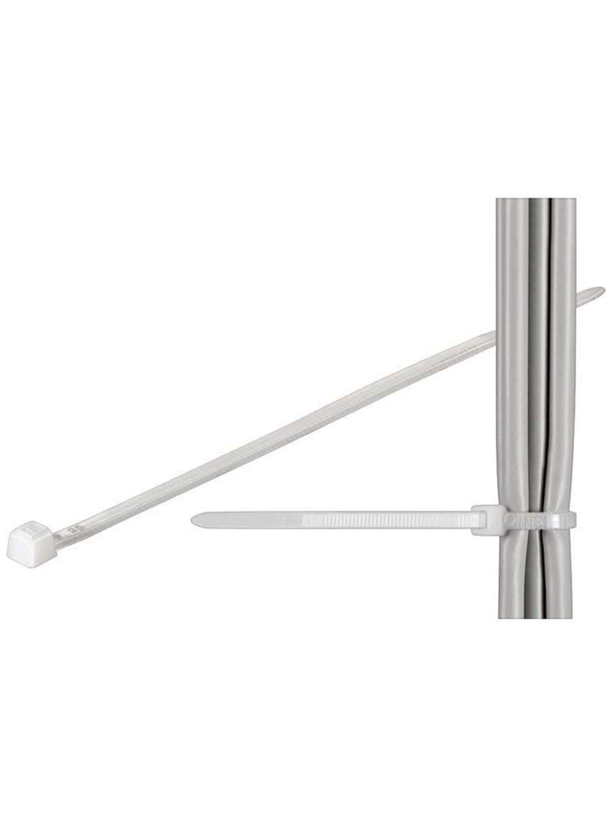 Pro Cable Ties Trans. - 4.8mm/200mm, Kabel Organisering