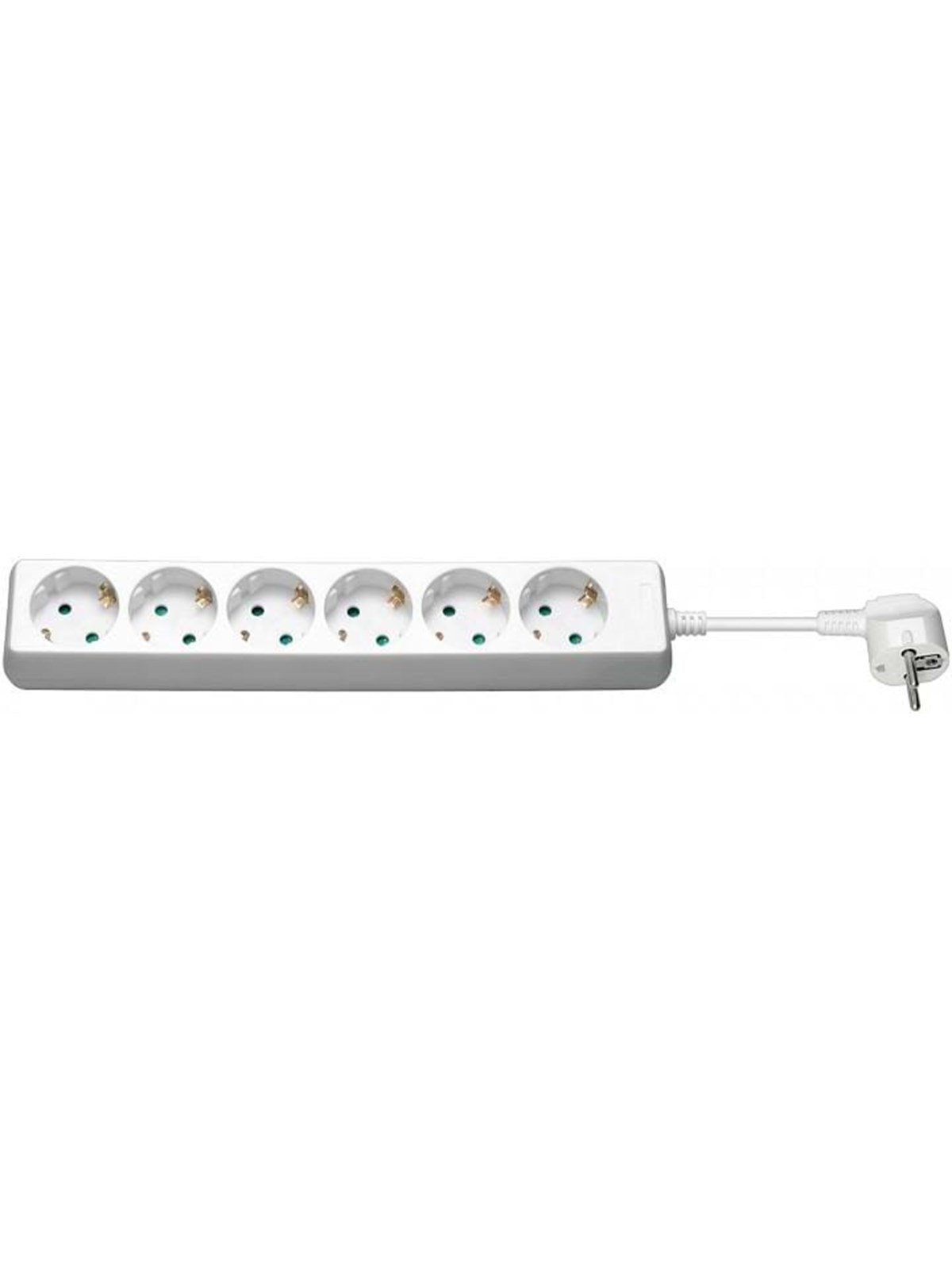 Pro Power Socket x6 - Wh - 3m, Strømkabel