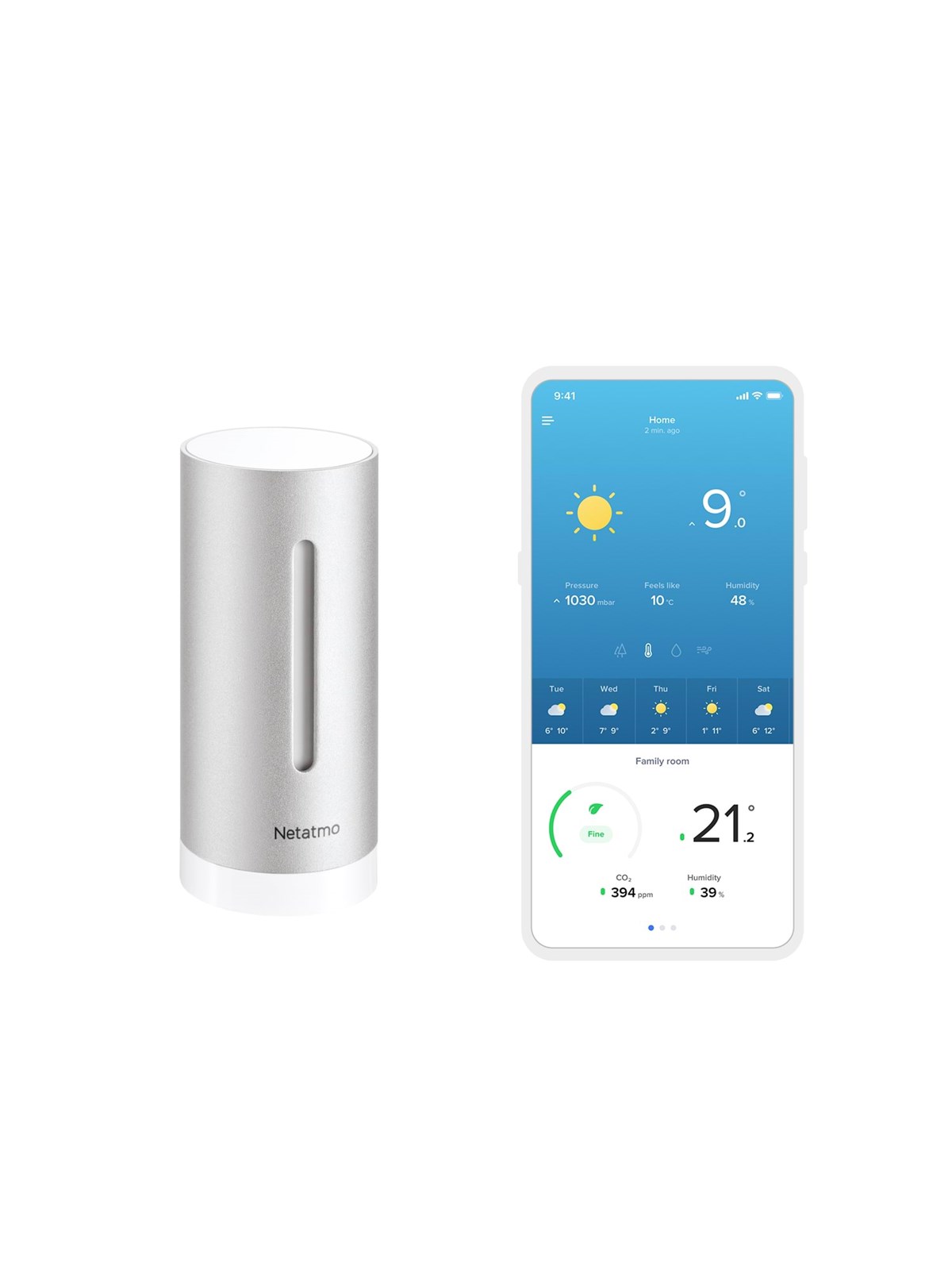 Netatmo Ekstra Indendørs Modul til Smart Vejrstation, Smart Home