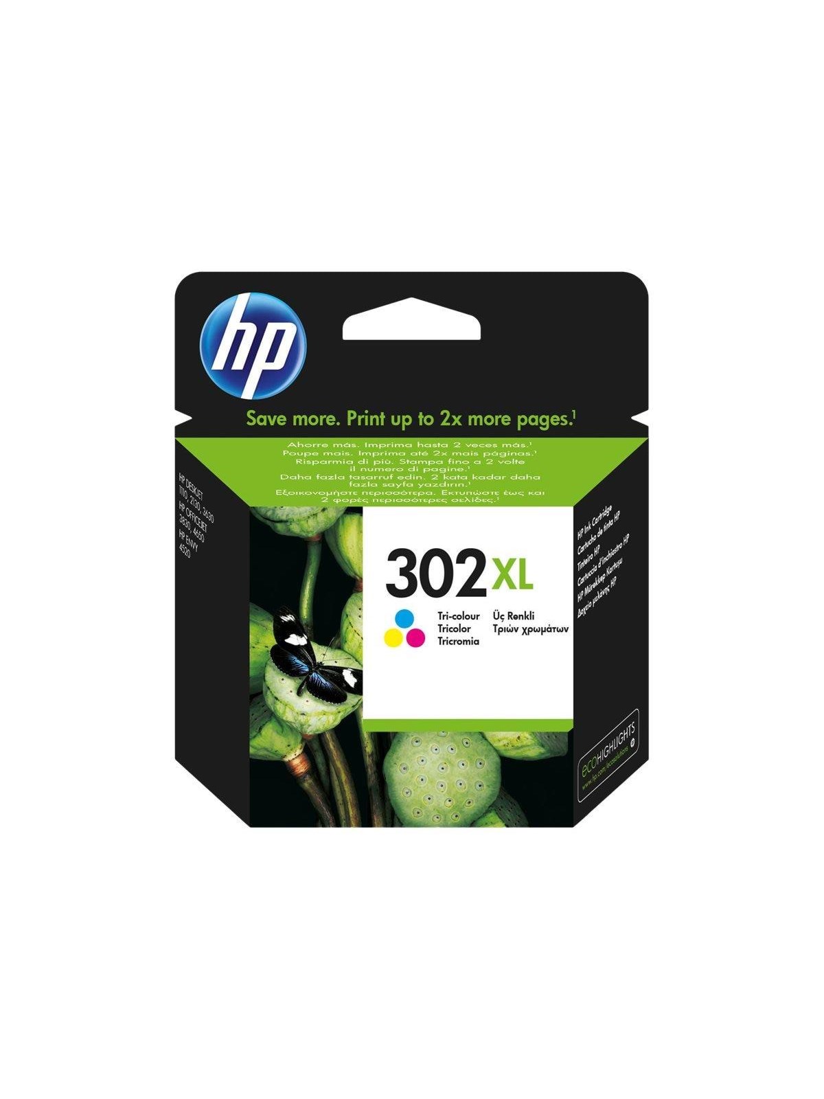 HP 302XL / F6U67æ Tri-Color, Printerpatron Og Toner