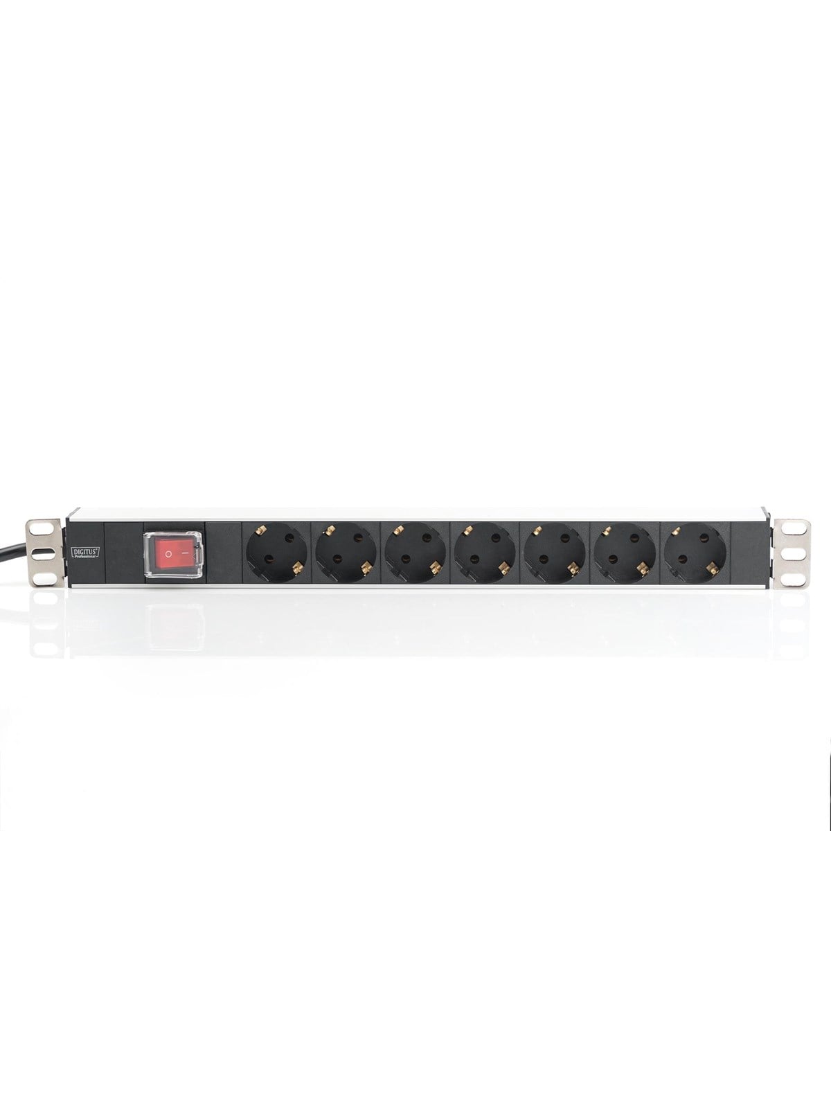 DIGITUS 7-Port - 1U - Aluminum PDU, Strømkabel
