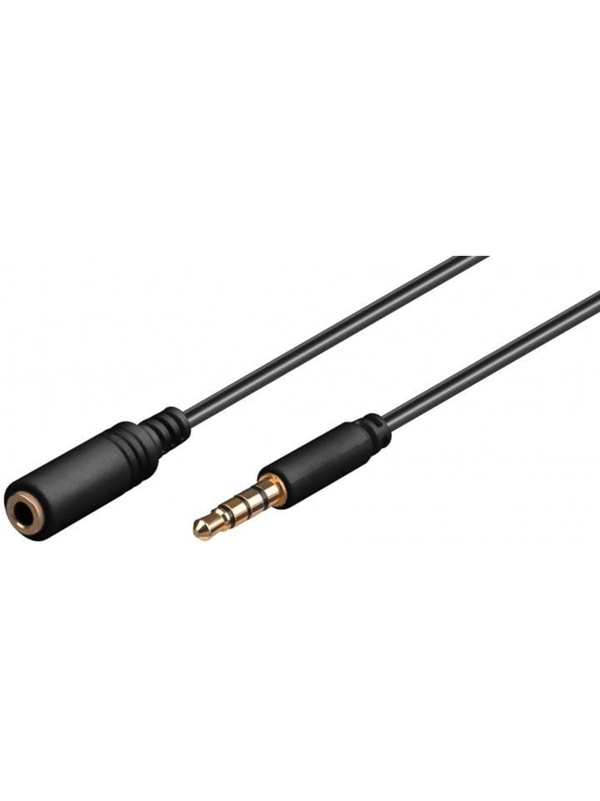 Pro MiniJack 3.5mm Ext. 4P - Bk - 5m, Audiokabel