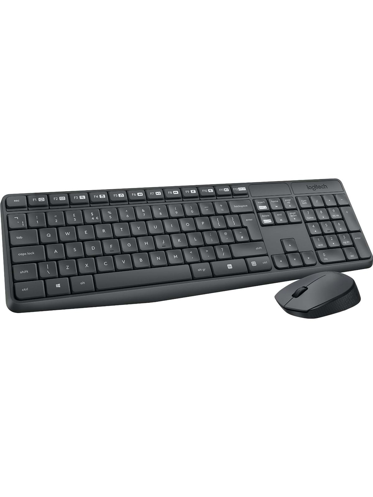 Logitech MK235 Wireless Combo - ND - Tastatur & Mus sæt - Nordisk - Grå