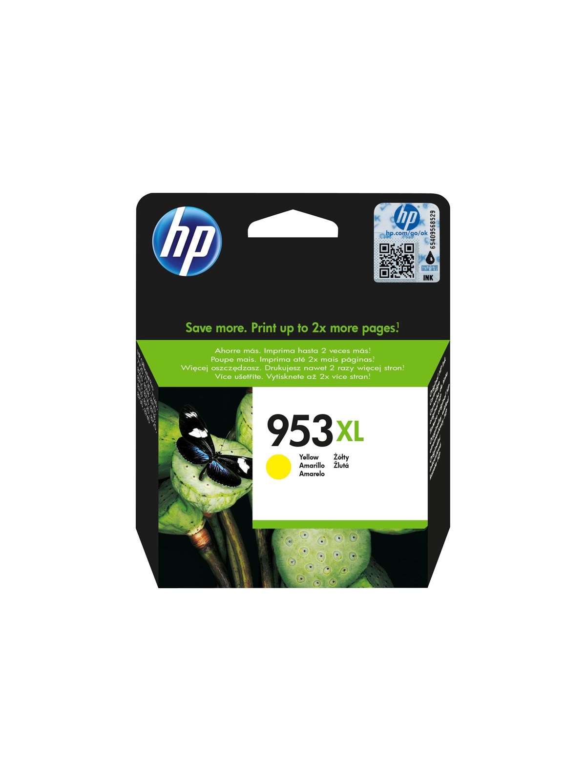 HP 953XL / F6U18æ High Capacity Yellow Ink, Printerpatron Og Toner