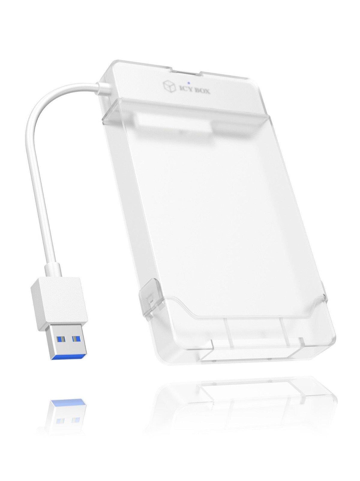 ICY BOX Adapter for 1x HDD/SSD with USB 3.0 Type-A interface and plastic enclosure