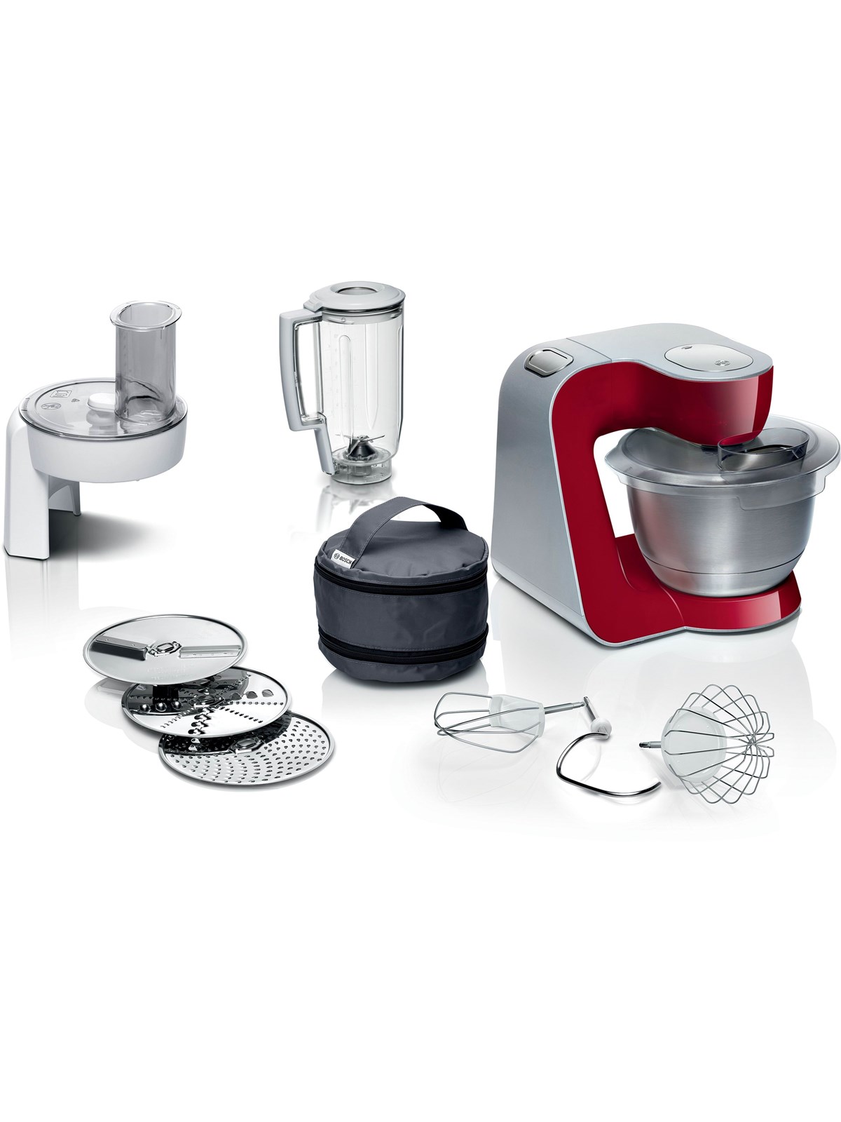 Bosch Køkkenmaskine MUM58720 - red, Køkkenmaskine
