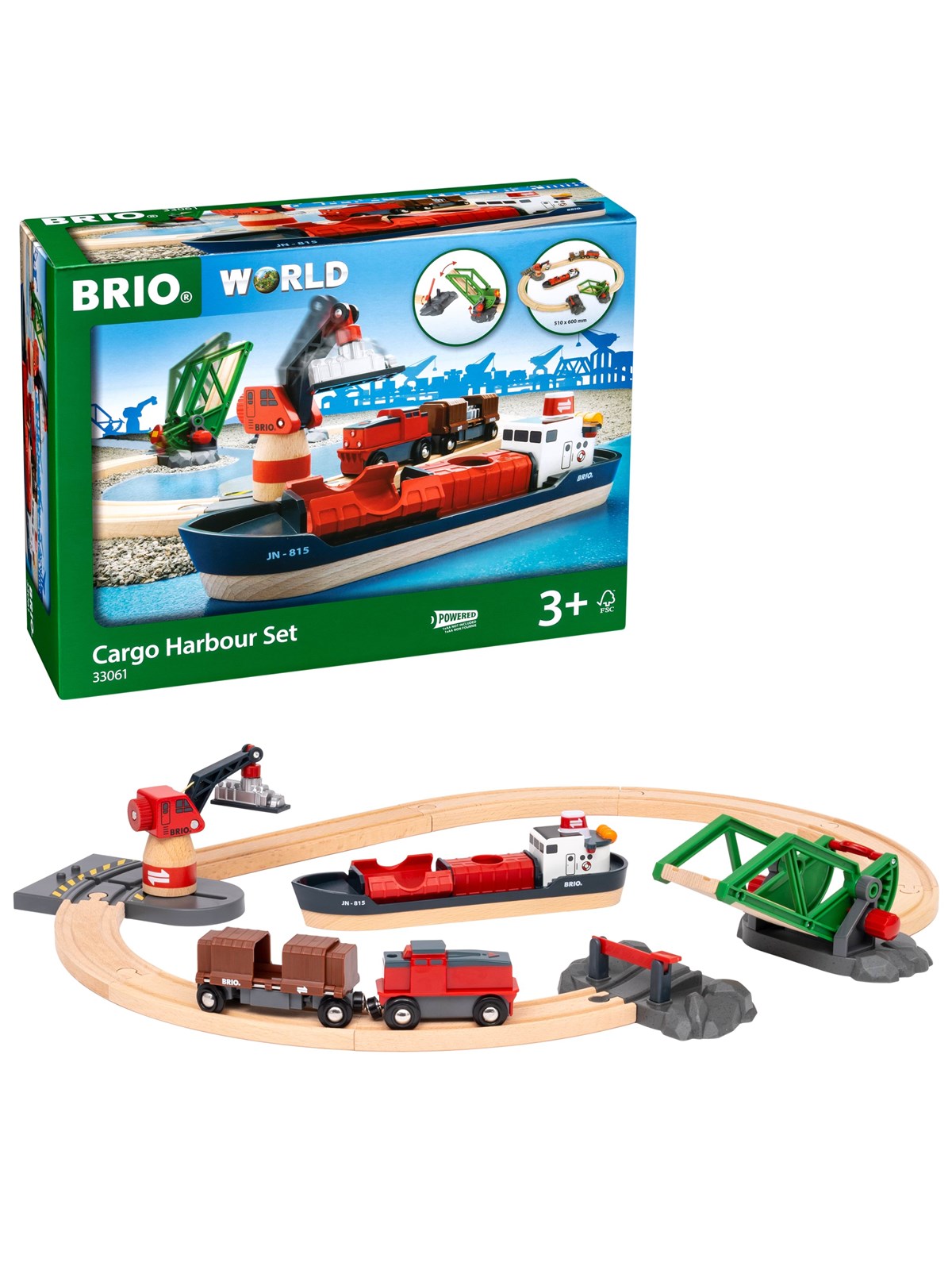 Brio 33061 Togbane, havnesæt, Brio Tog