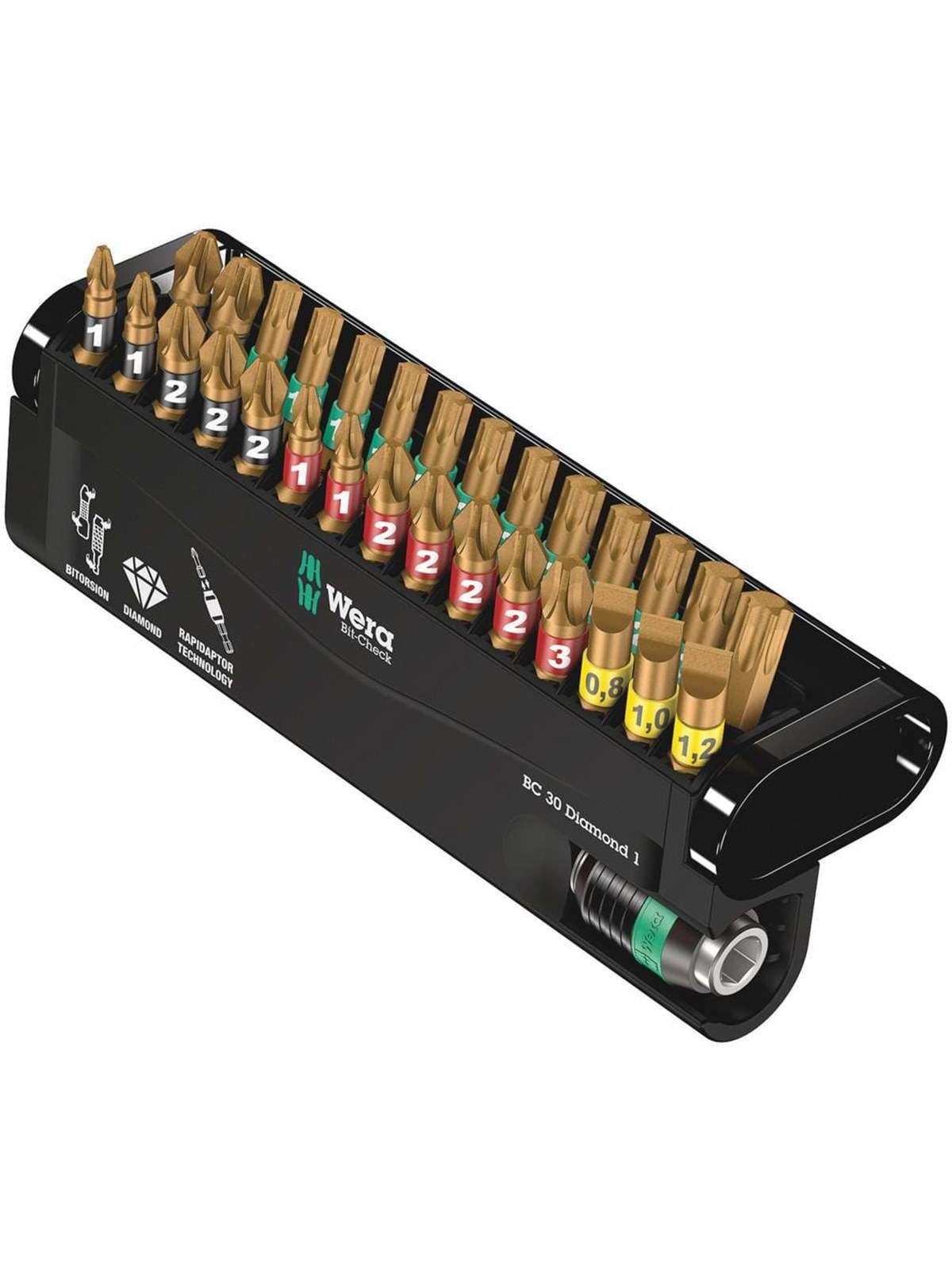 Wera Bit-Check 30 Diamond 1, 30 dele, Bor Og Bits