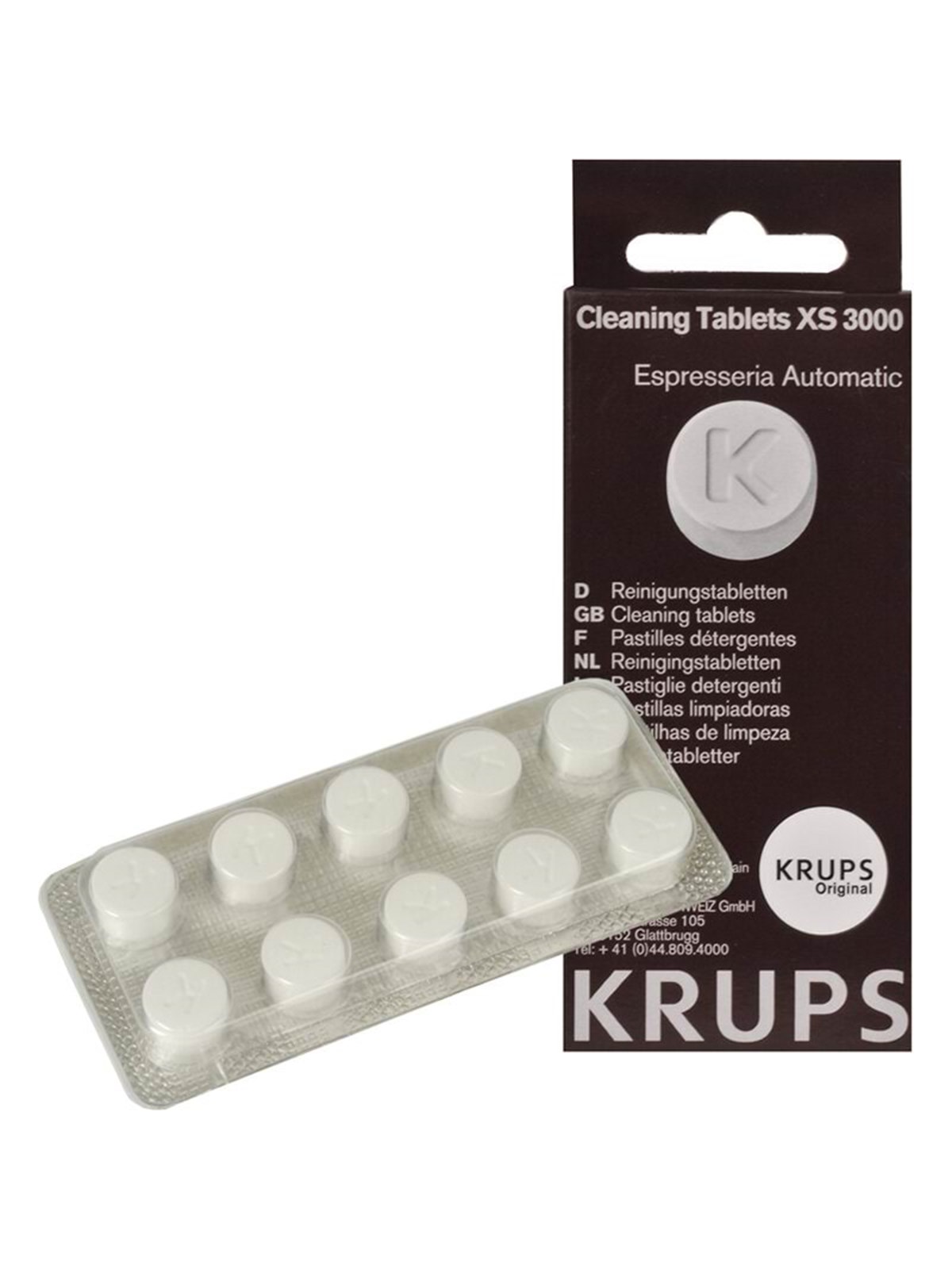 Krups XS 3000 Cleaning tablets, Kaffemaskine