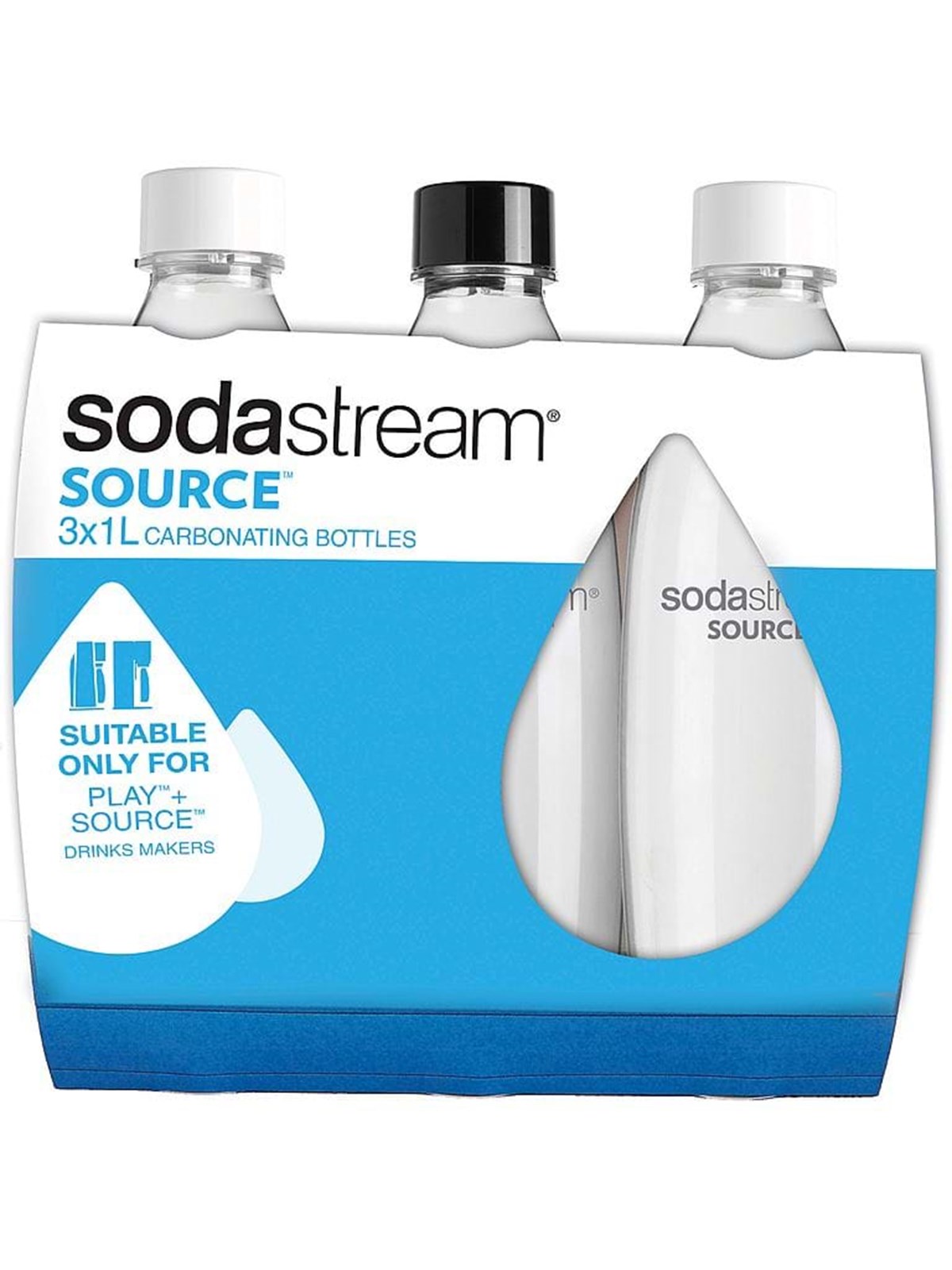 Sodastream bottle 3-pack - Black and White, Sodavandsmaskine