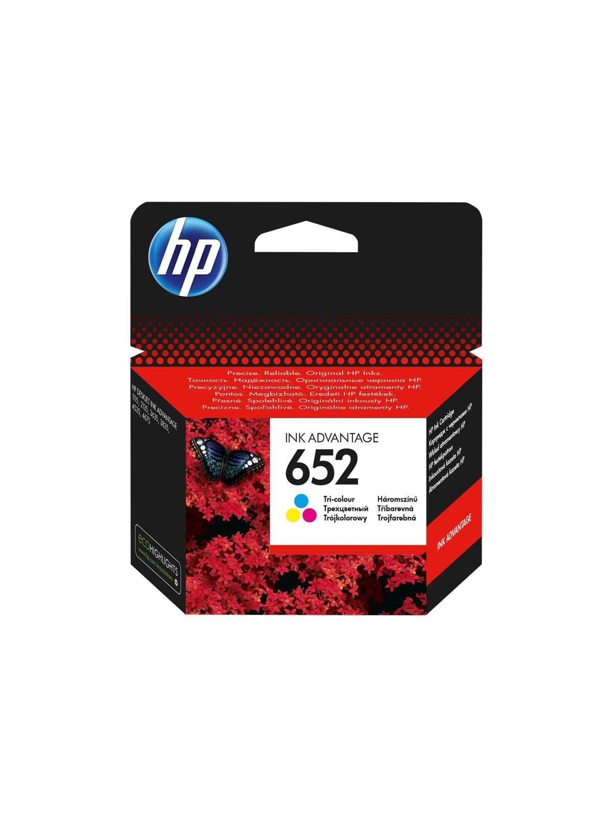 HP 652 / F6V24æ Tri-Color Ink, Printerpatron Og Toner