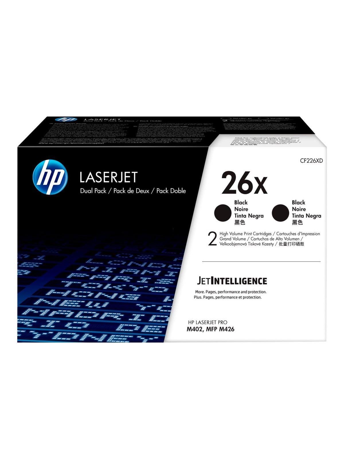 HP 26X / CF226XD 2-Pack High Capacity Black Toner, Printerpatron Og Toner